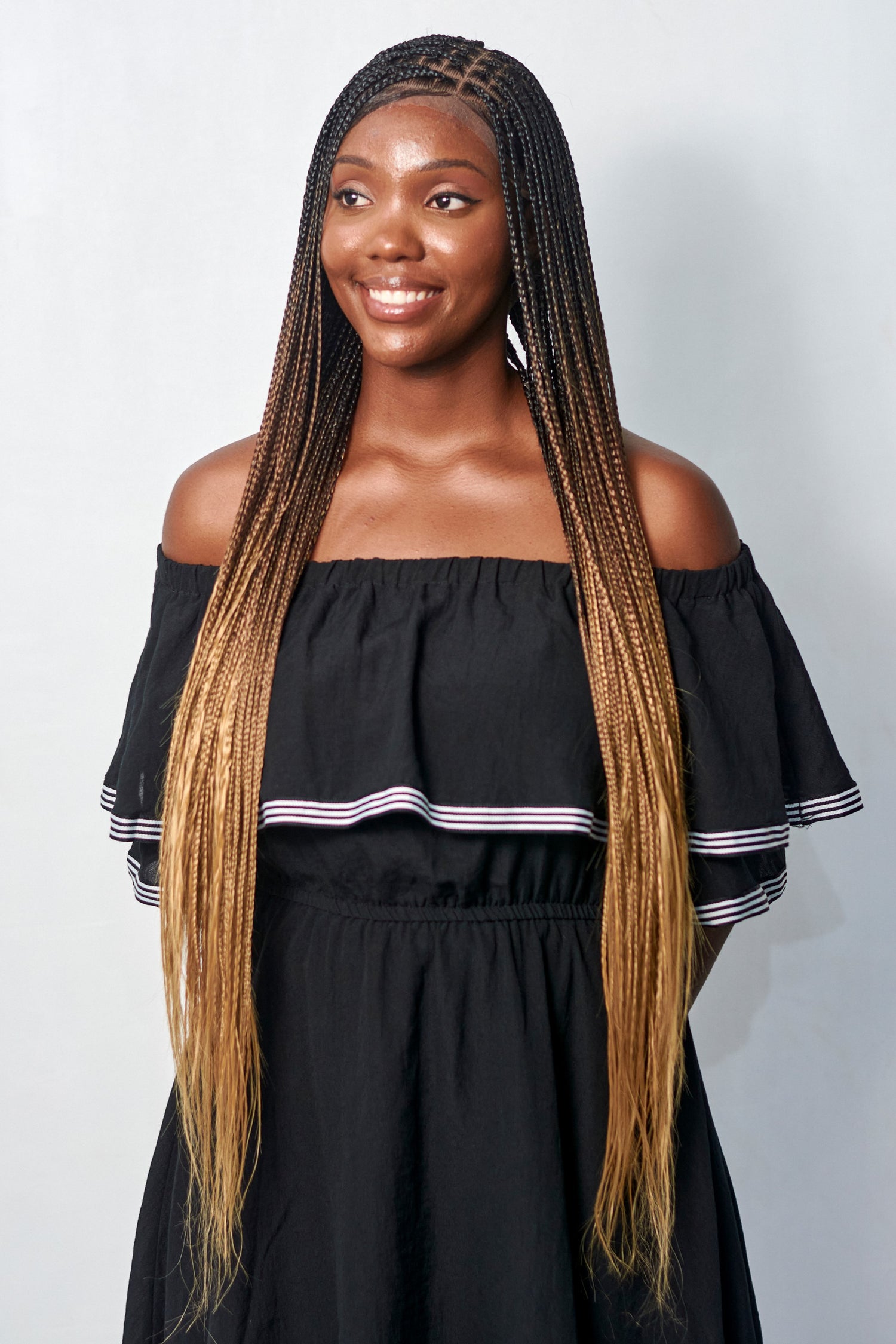 32" Knotless Bonestraight Braid Wig