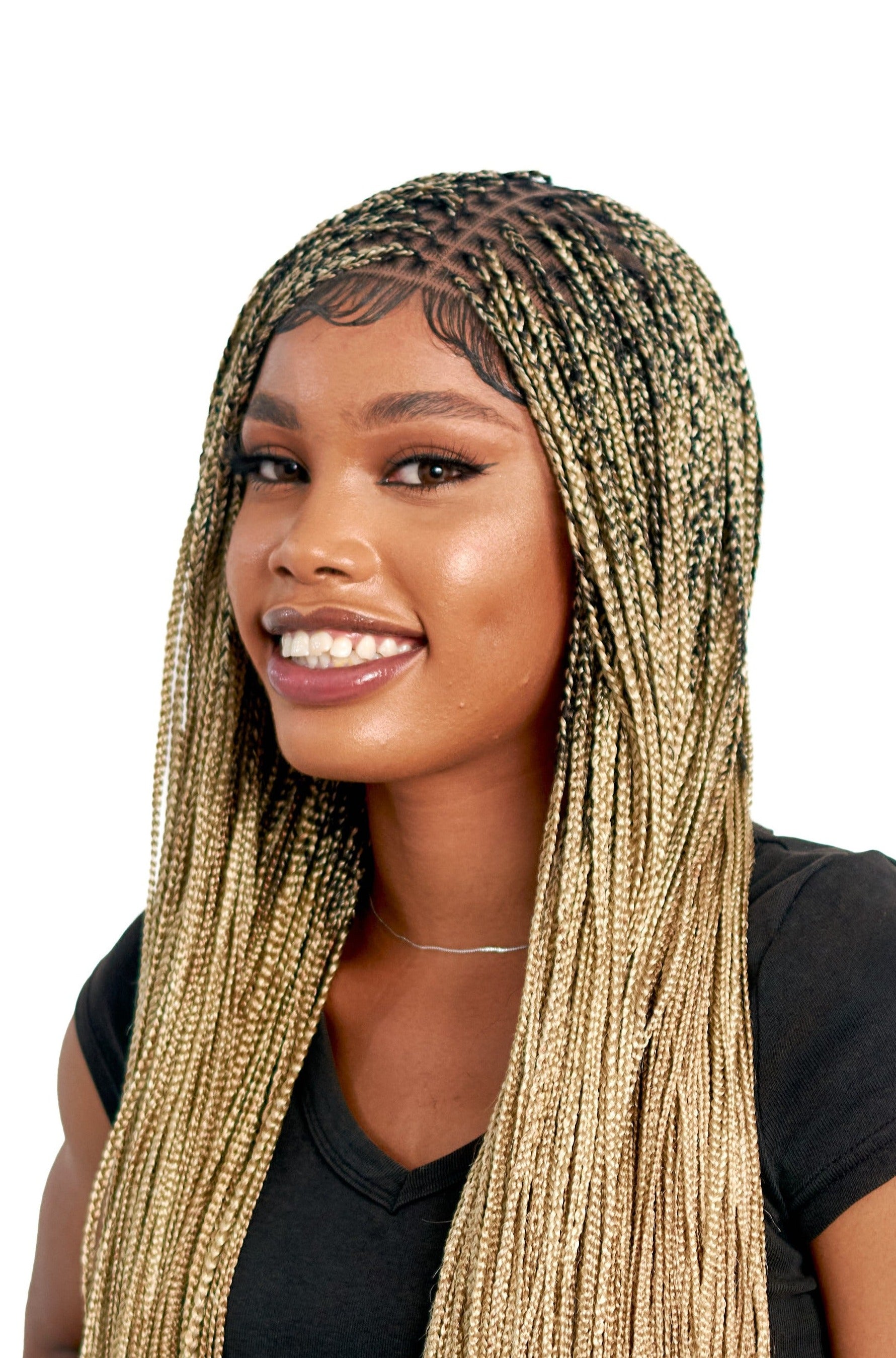 32" Million Knotless Braid Wig on Full 360 HD Lace Cap With Baby Hair