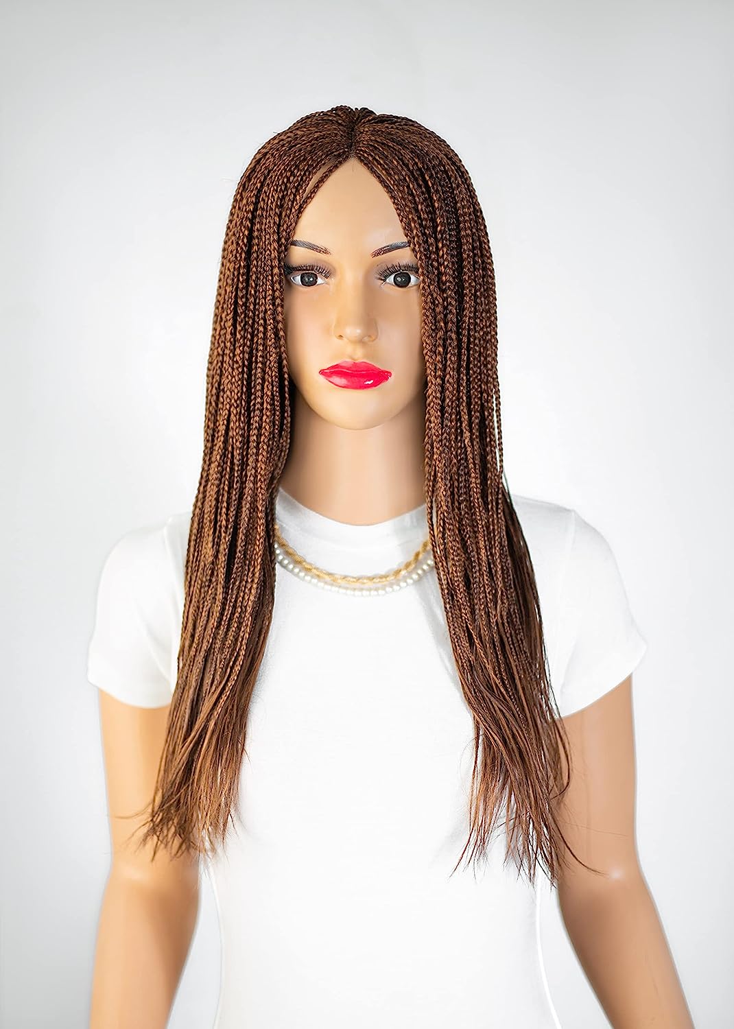 18" 2X6 Lace Closure Micro Million Hand Braided Wig