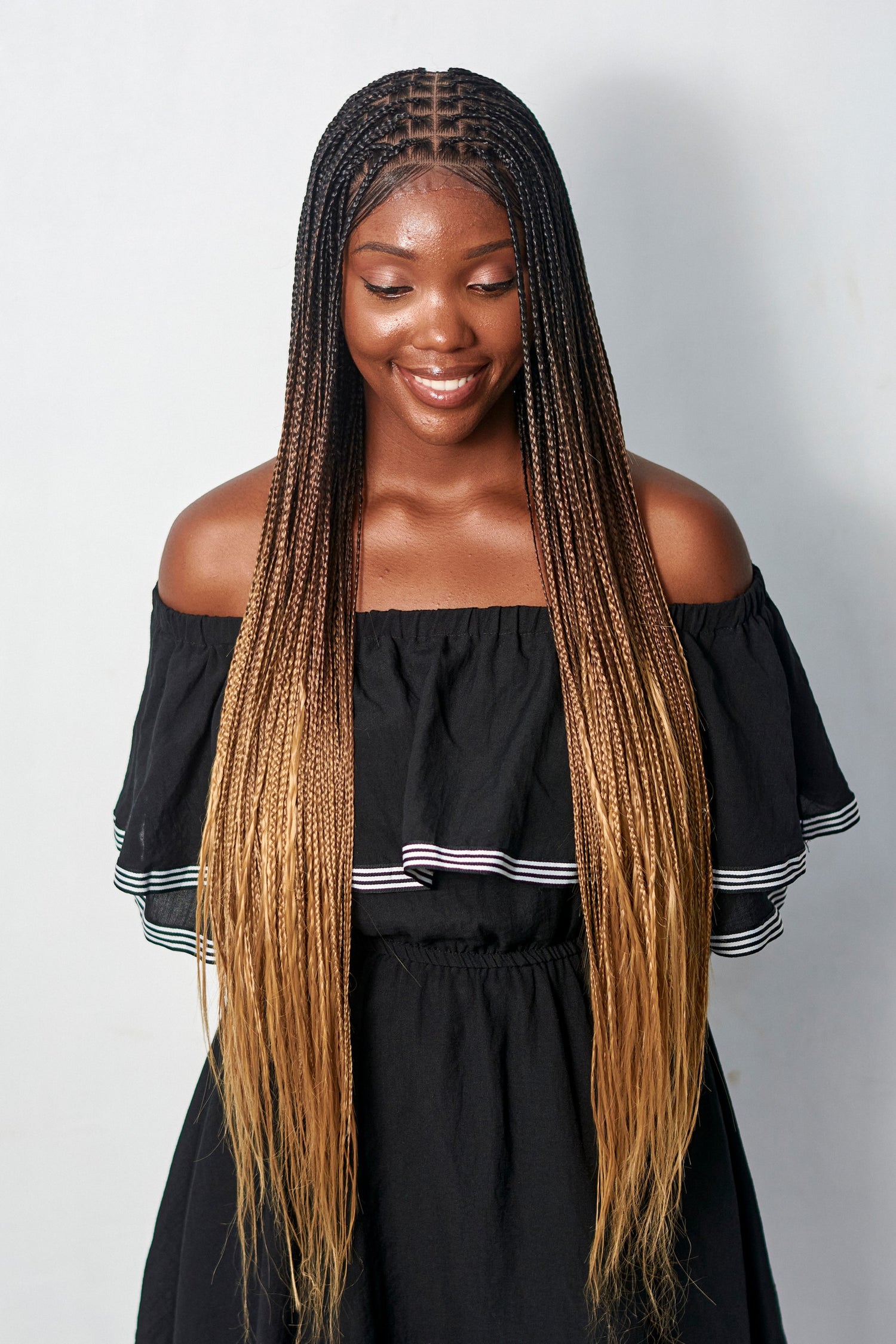 32" Knotless Bonestraight Braid Wig