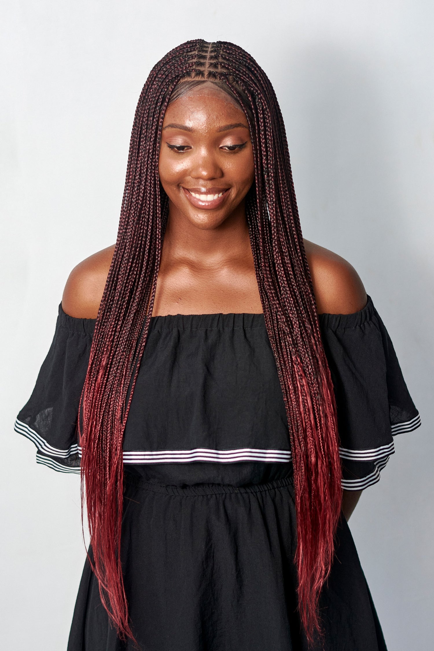 32" Knotless Bonestraight Braid Wig