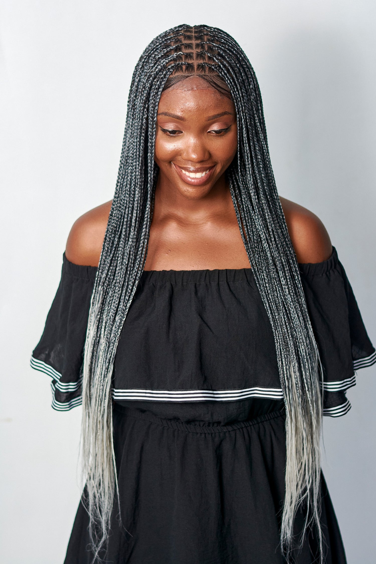 32" Knotless Bonestraight Braid Wig