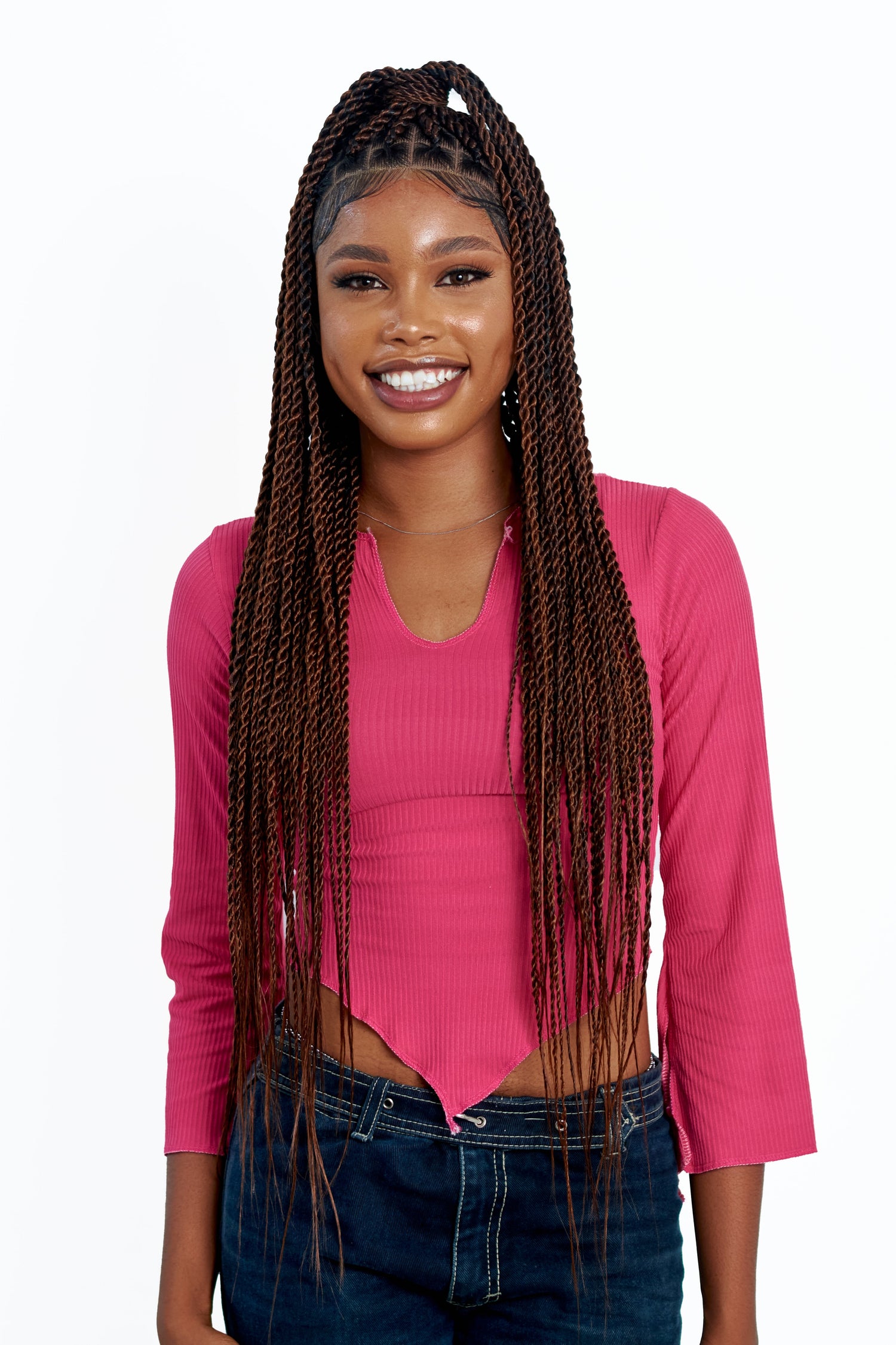 36" Medium Knotless Twist Wig