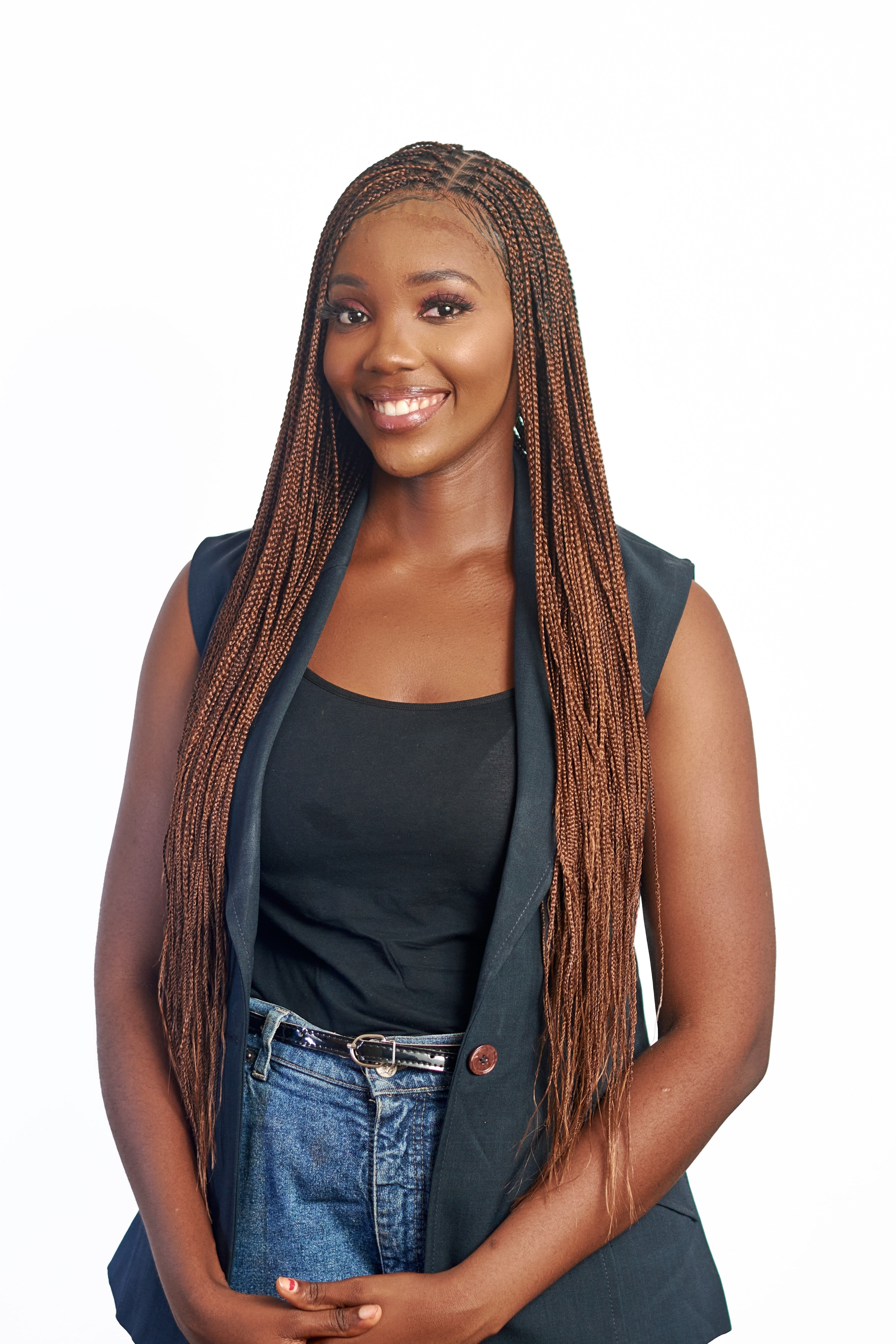 32" Full HD 360 Lace Front Million Knotless Hand Braided Wig