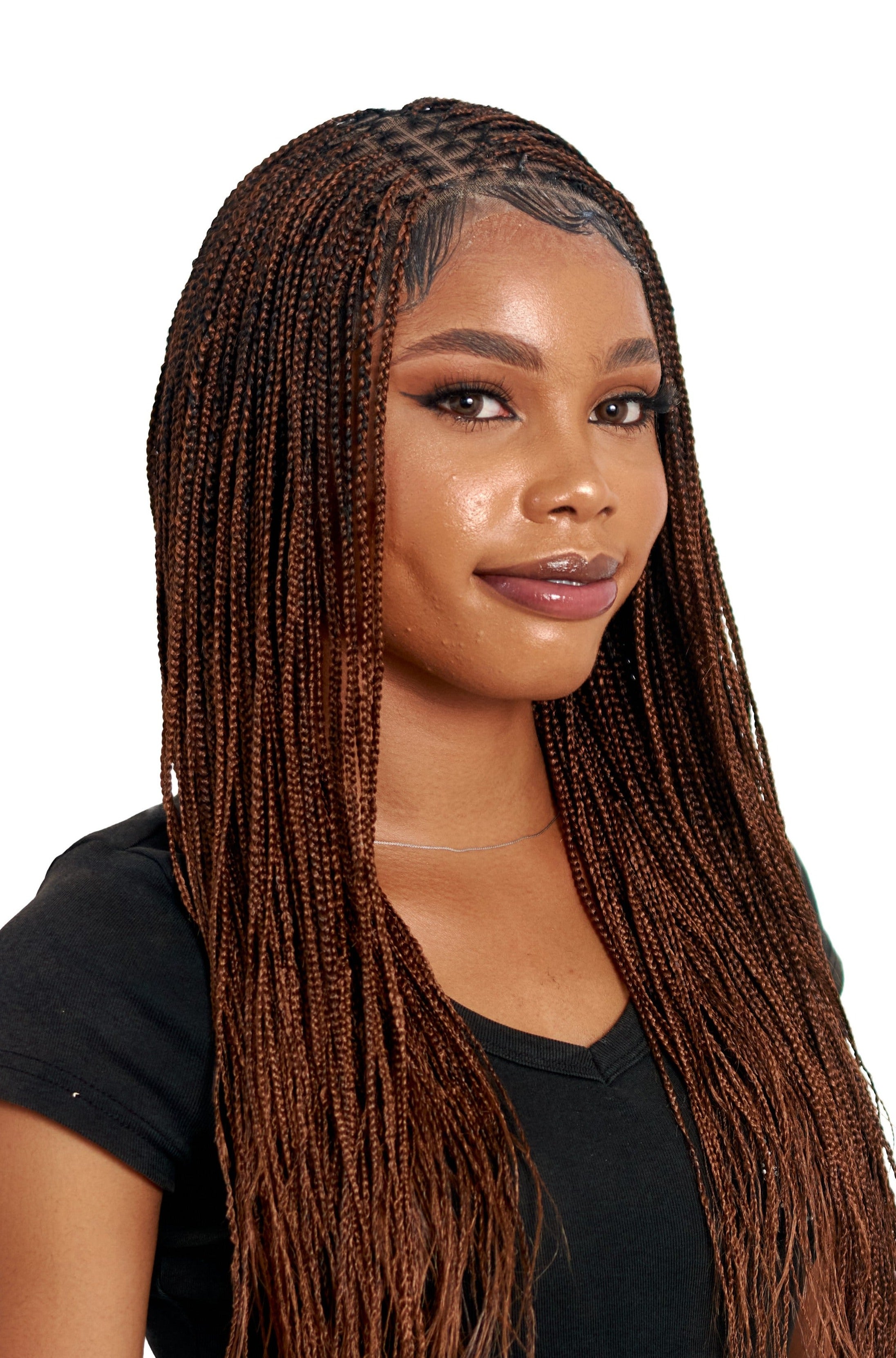 Wow Braids: 18" FULL HD LACE KNOTLESS BRAIDED WIGS Wig