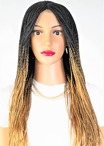 22" 2X6 Lace Closure Micro Million Hand Braided Wig