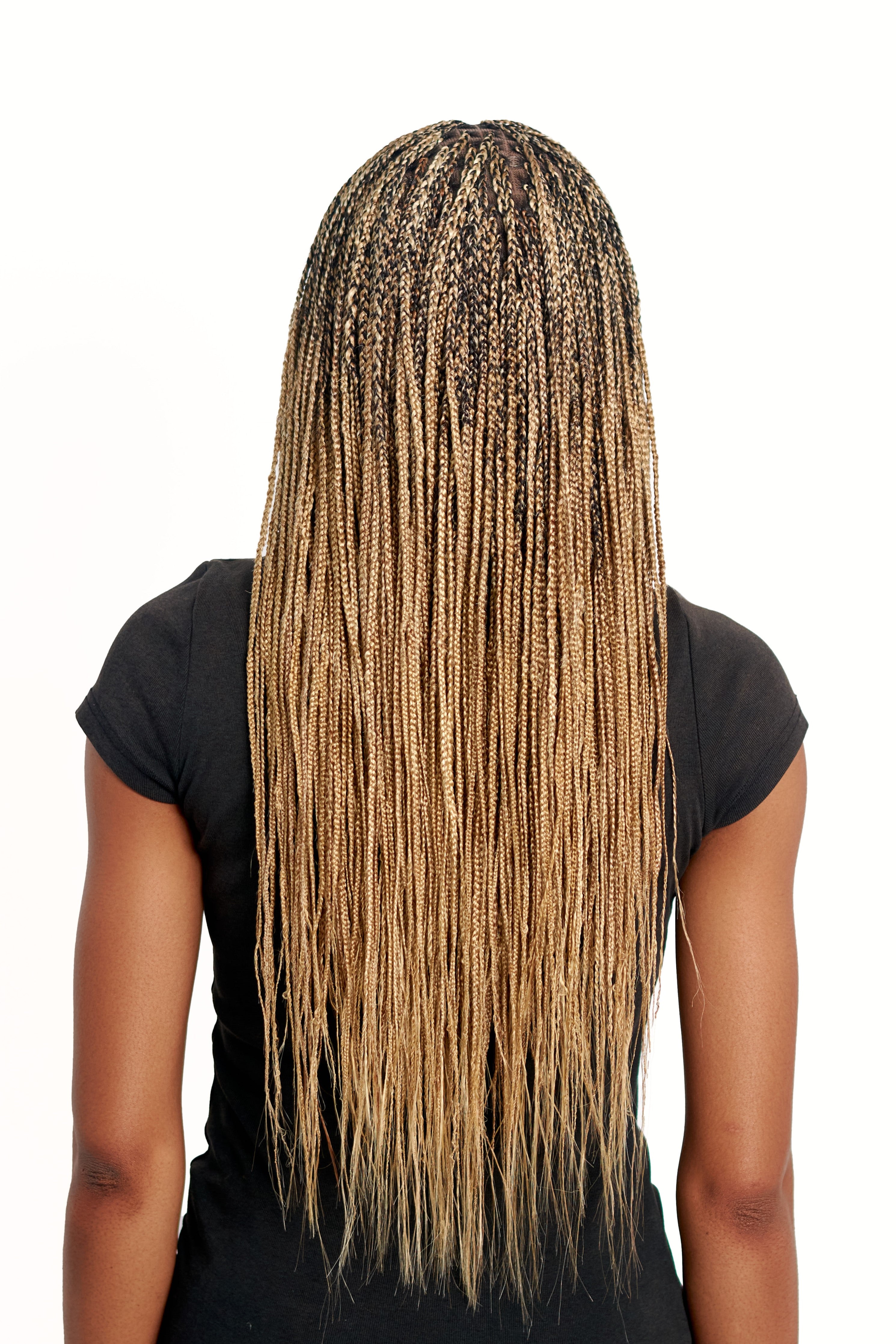 18" Micro Knotless Braided Wig – Full 360 HD Lace Front with Baby Hair