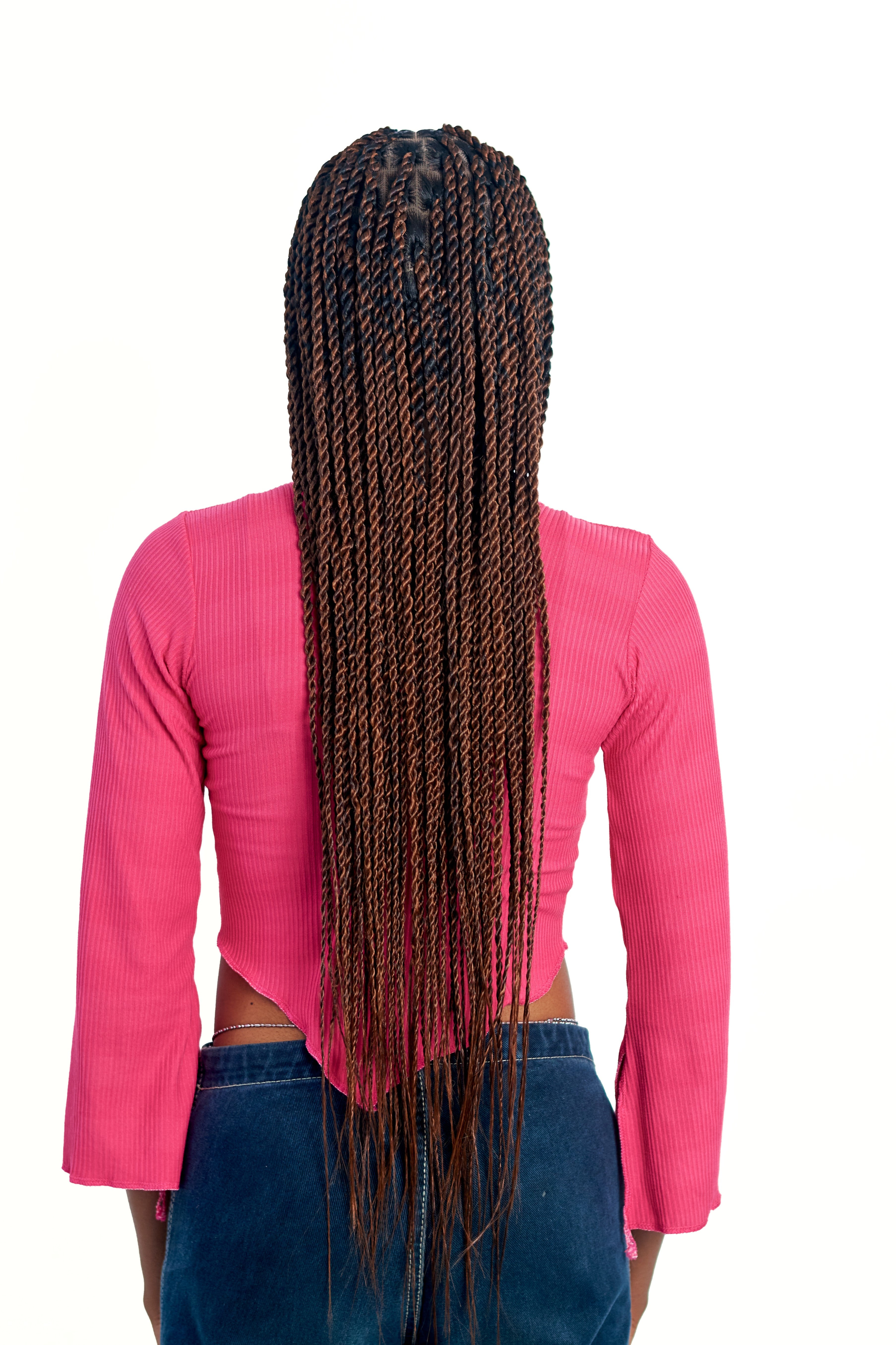 36" Medium Knotless Twist Wig