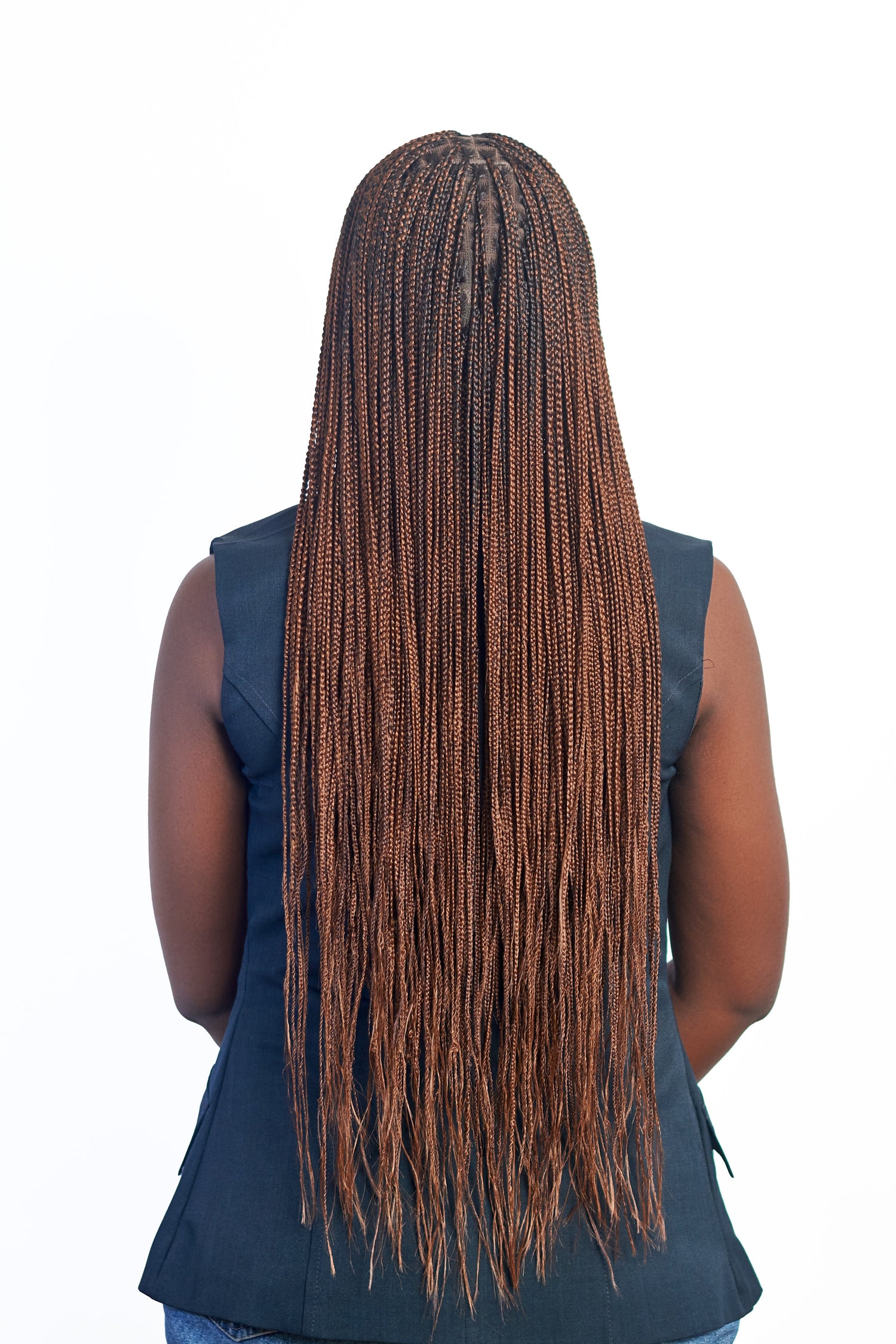32" Full HD 360 Lace Front Million Knotless Hand Braided Wig