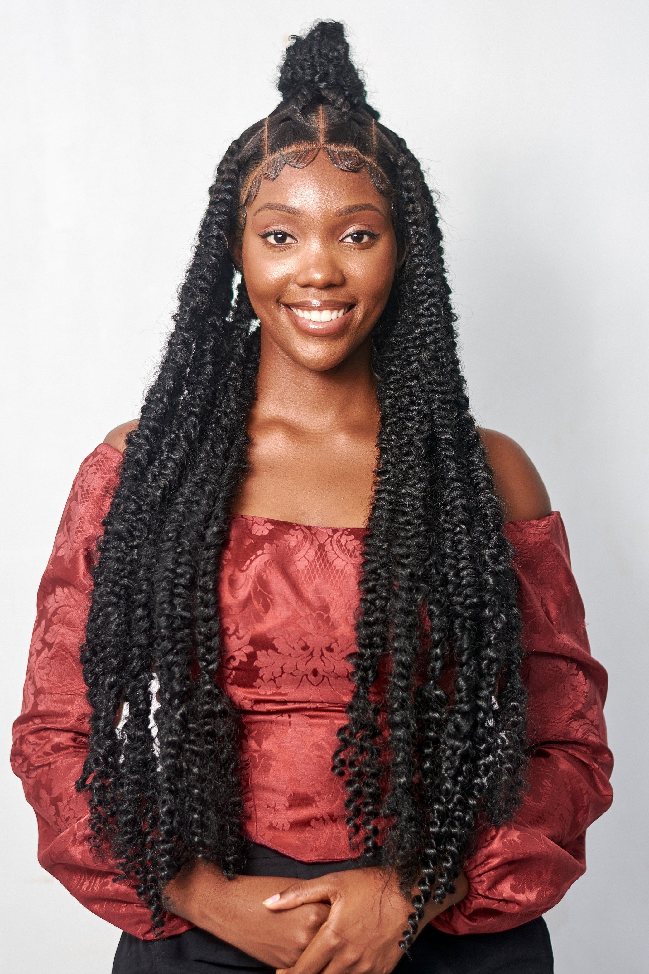 36" Jumbo Knotless Passion Braided Wig