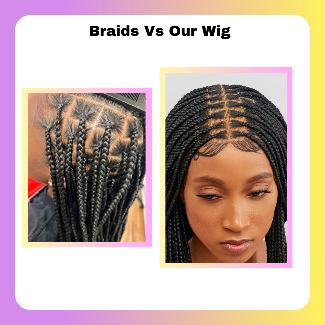 32" Full HD 360 Lace Front Medium Knotless Hand Braided Wig