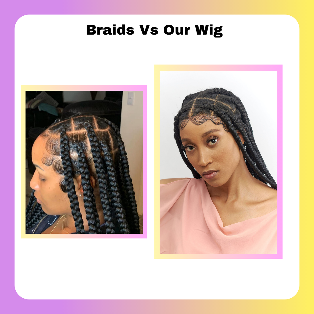 32" Full HD 360 Lace Front Jumbo Knotless Hand Braided Wig