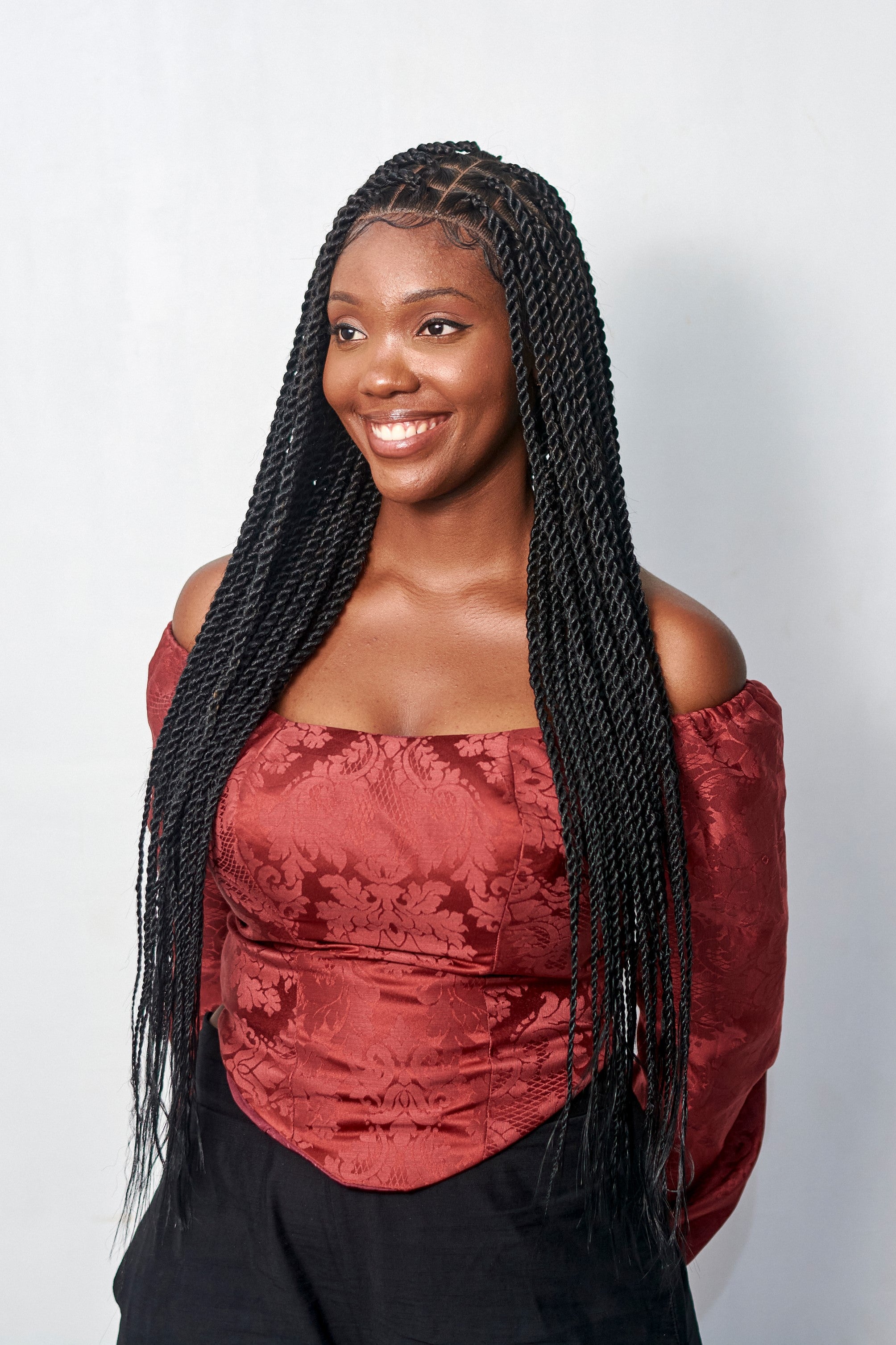 36" Medium Knotless Twist Wig