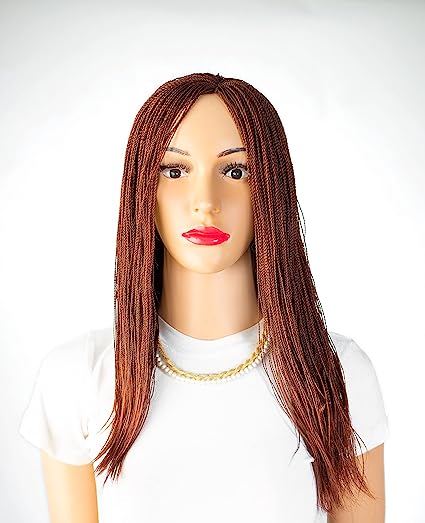 12" 2X6 Lace Closure Micro Million Hand Twist Braided Wig