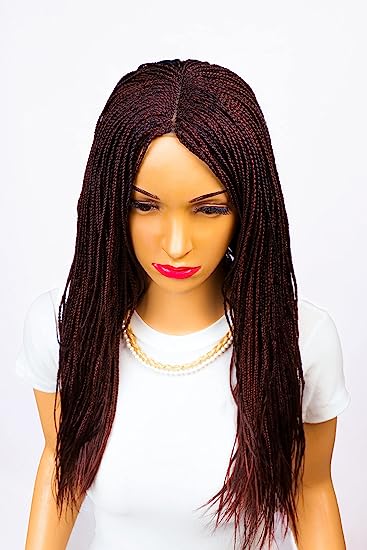 18&quot; 2X6 Lace Closure Micro Million Hand Braided Wig