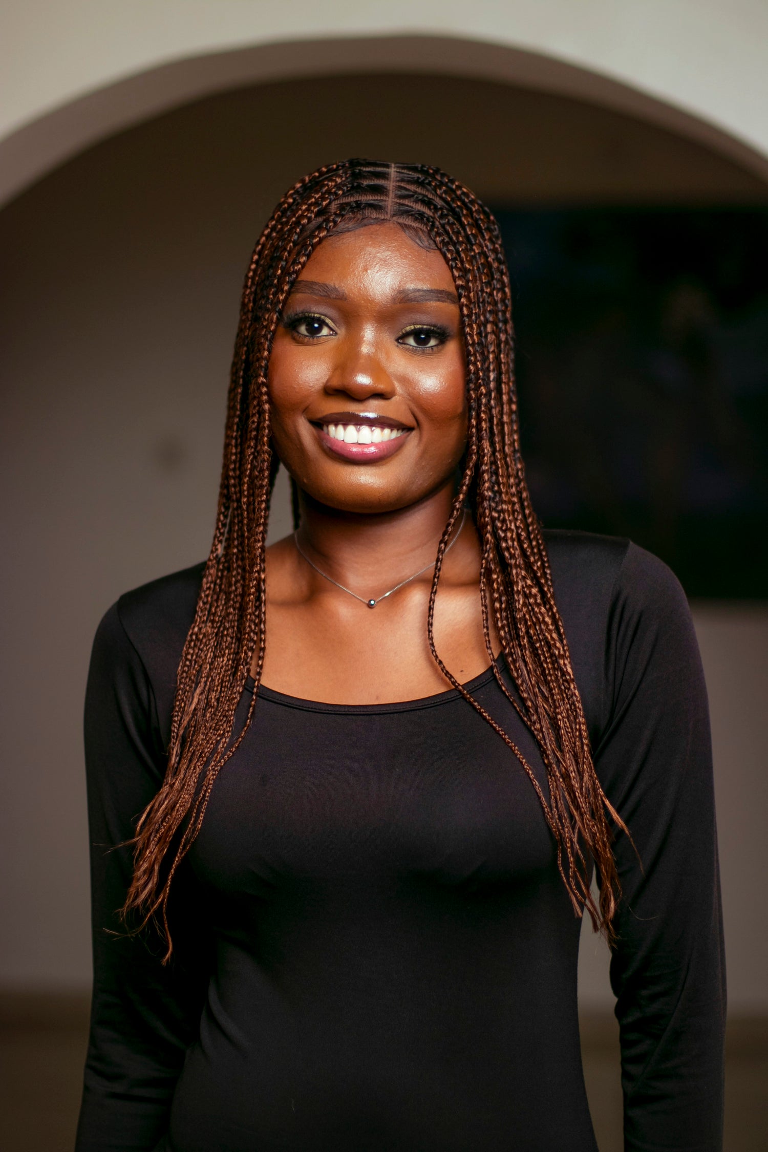 18" Medium Knotless Braid Wig on Full 360 HD Lace Cap With Baby Hair