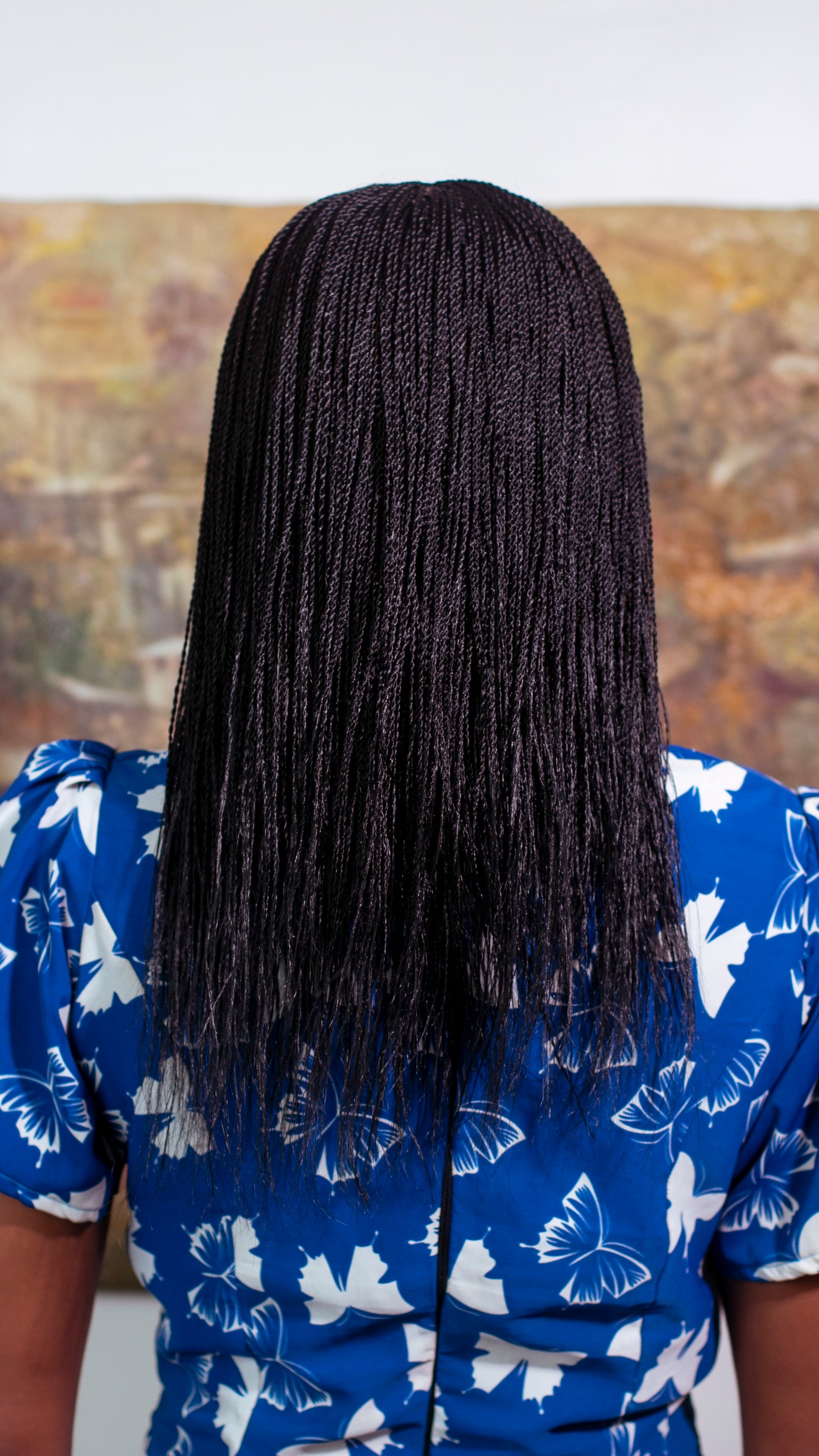 12" 2X6 Lace Closure Micro Million Hand Twist Braided Wig