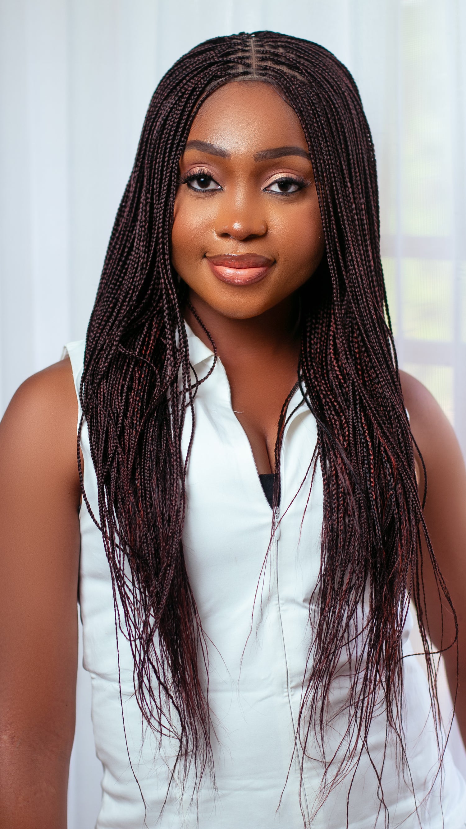 22" 2X6 Lace Closure Micro Million Hand Braided Wig