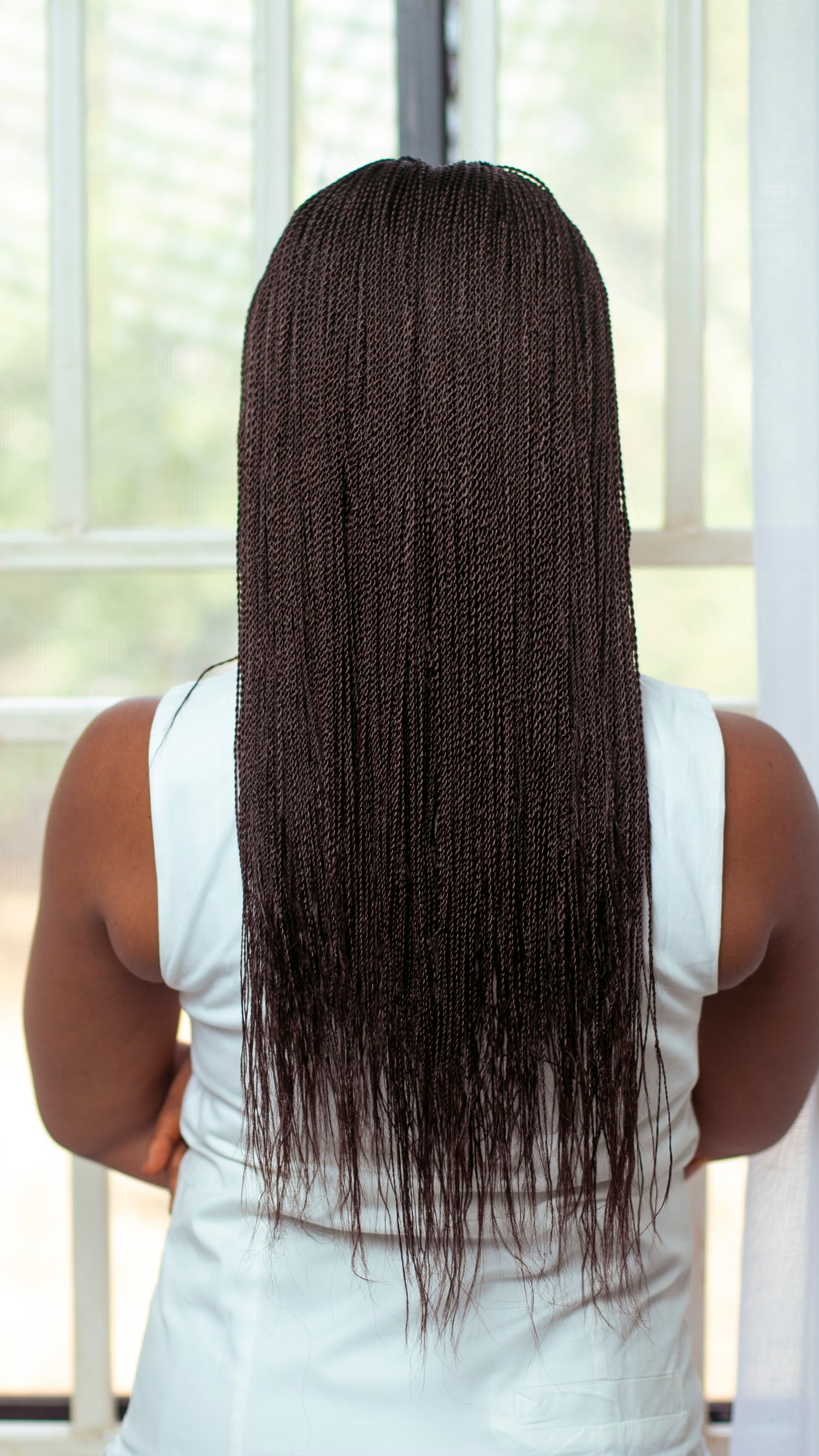 22" 2X6 Lace Closure Micro Million Hand Twist Braided Wig