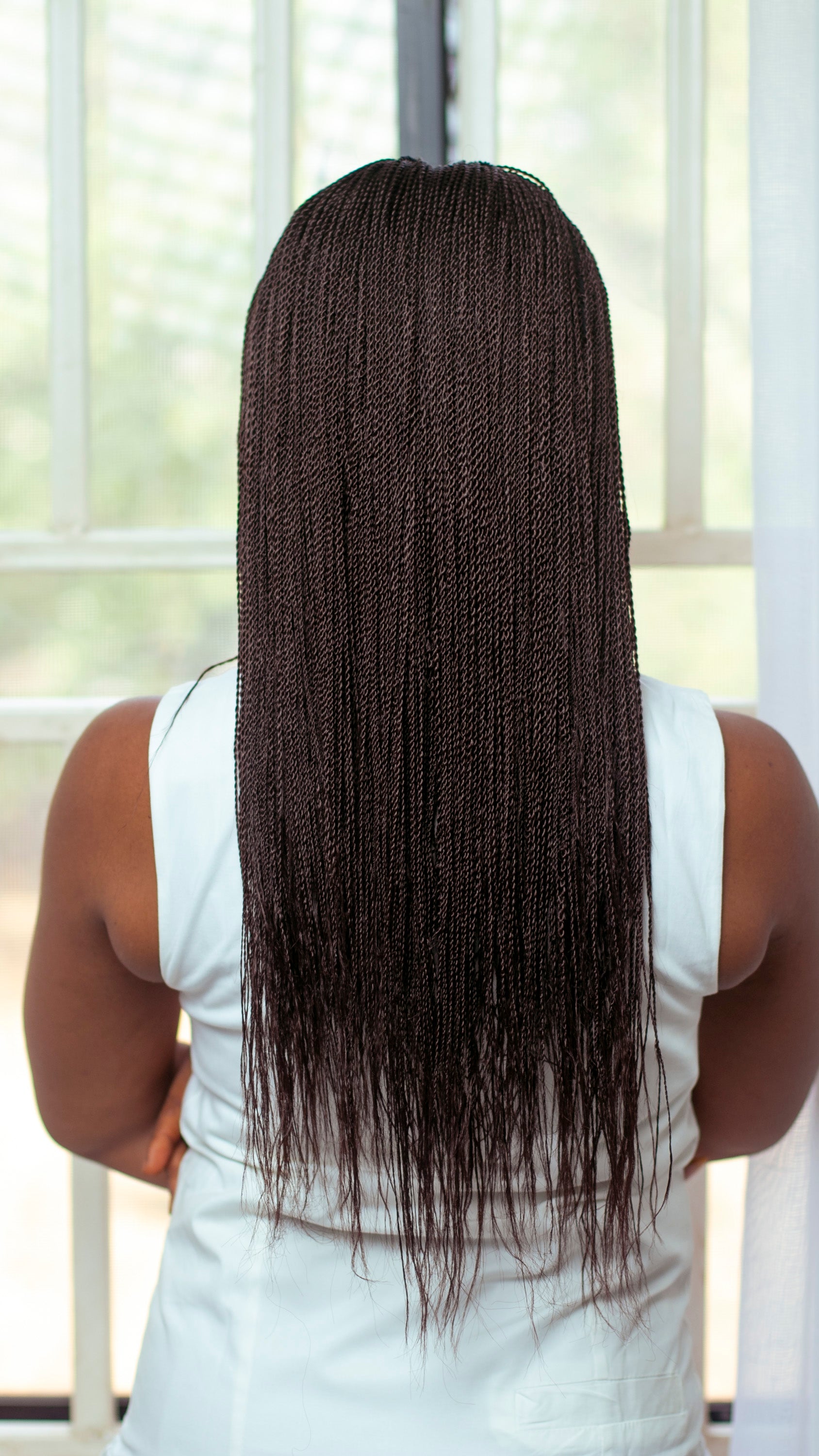 22" 2X6 Lace Closure Micro Million Hand Twist Braided Wig