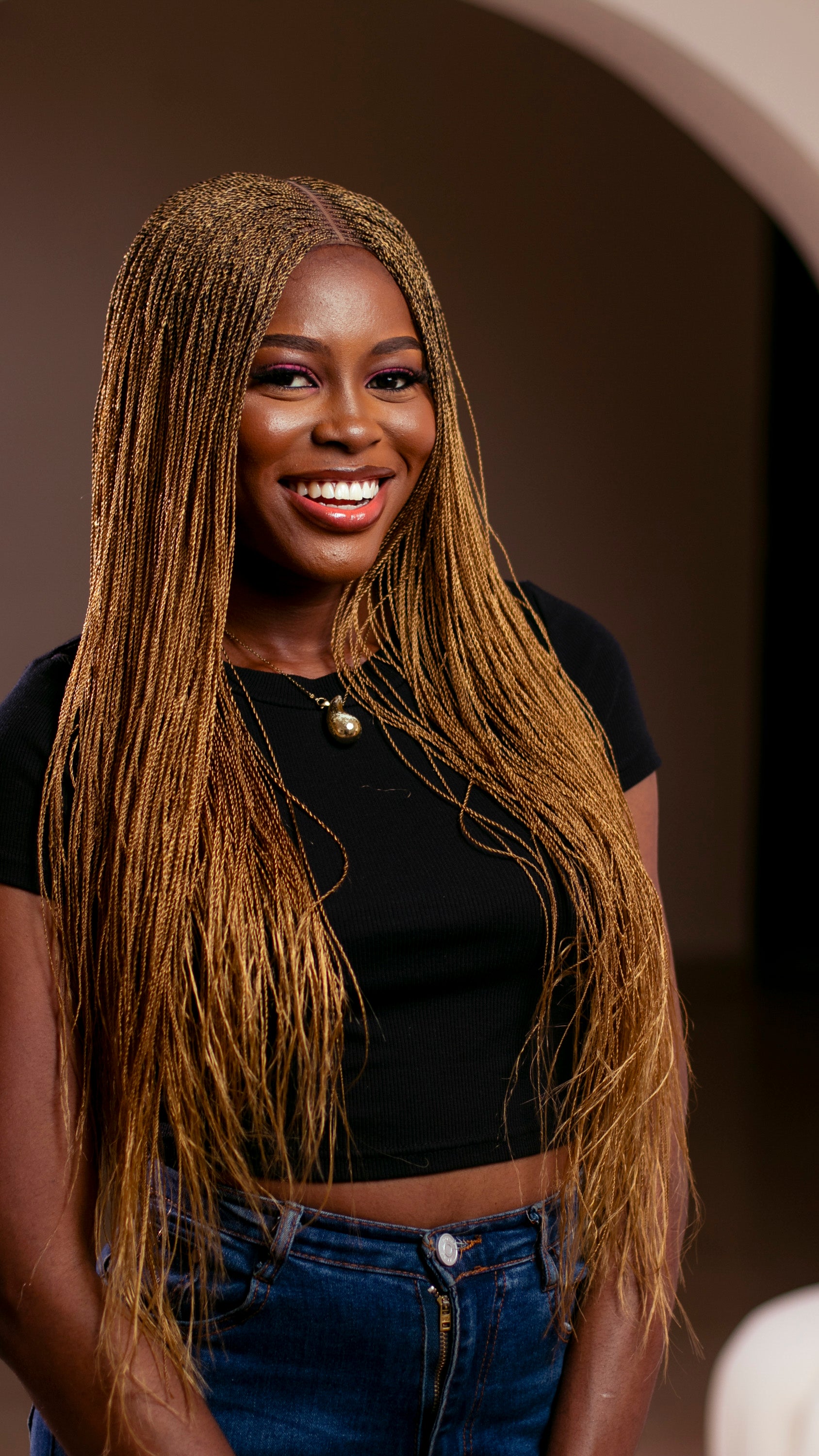 22" 2X6 Lace Closure Micro Million Hand Twist Braided Wig