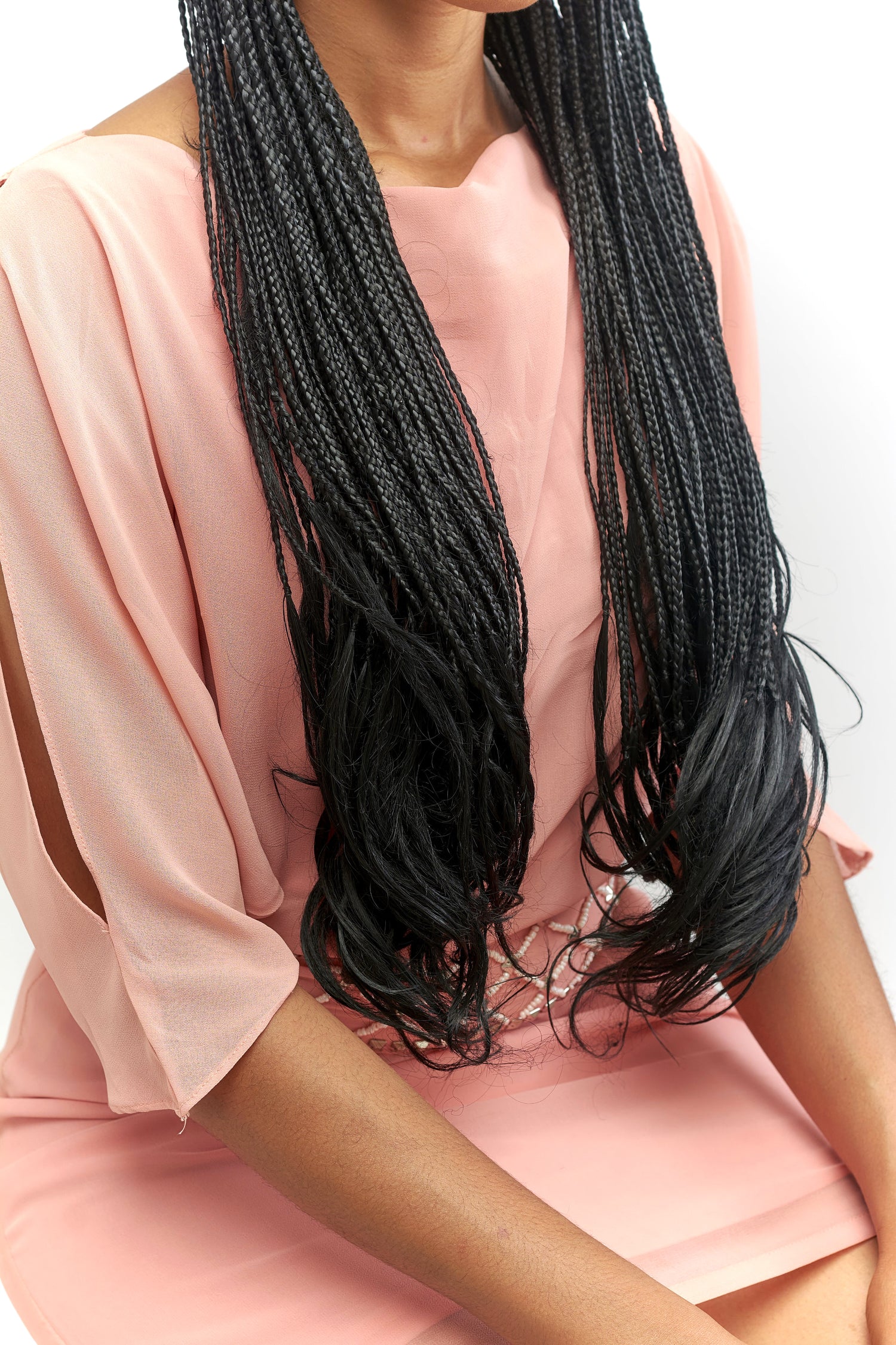 28" Full HD 360 Lace Front Knotless French Curl Hand Braided Wig