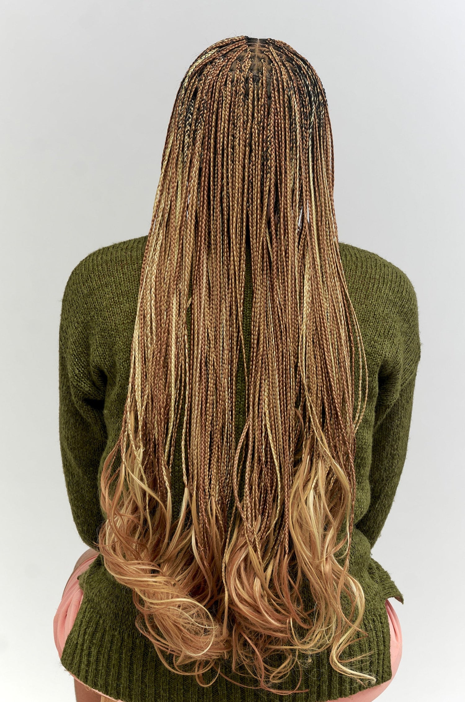 28" Full HD 360 Lace Front Knotless French Curl Hand Braided Wig