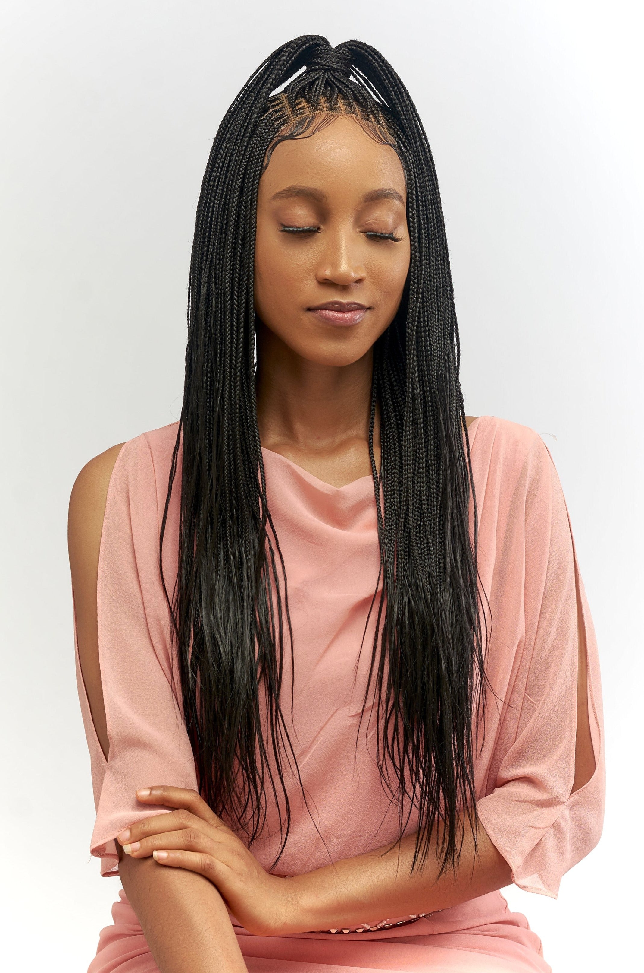 Wow Braids: 18" FULL HD LACE KNOTLESS BRAIDED WIGS Wig