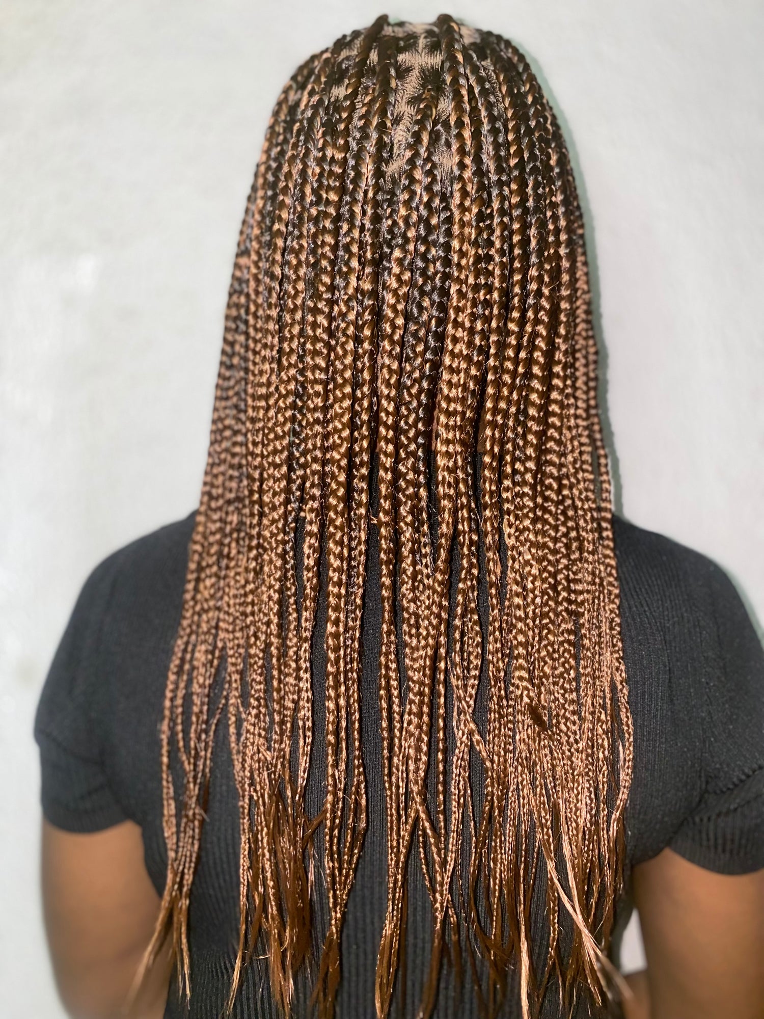 18" Medium Knotless Braid Wig on Full 360 HD Lace Cap With Baby Hair