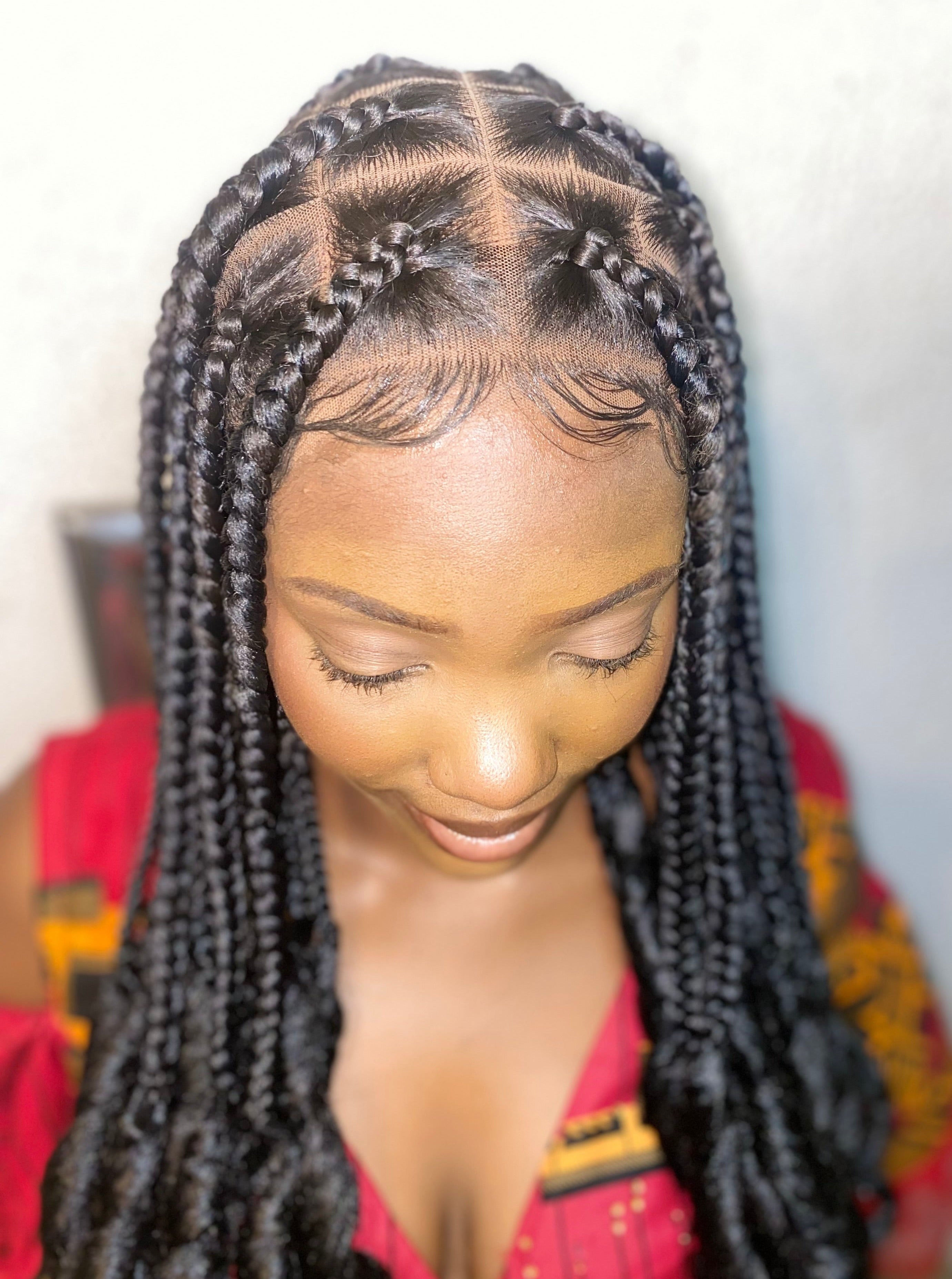 : 18" Coileray Knotless Braided Wig – Full HD 360 Lace with Baby Hair