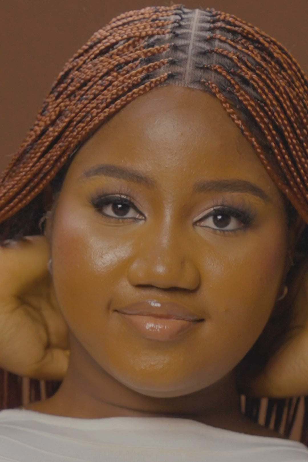 18" Full HD 360 Lace Front Knotless French Curl Hand Braided Wig