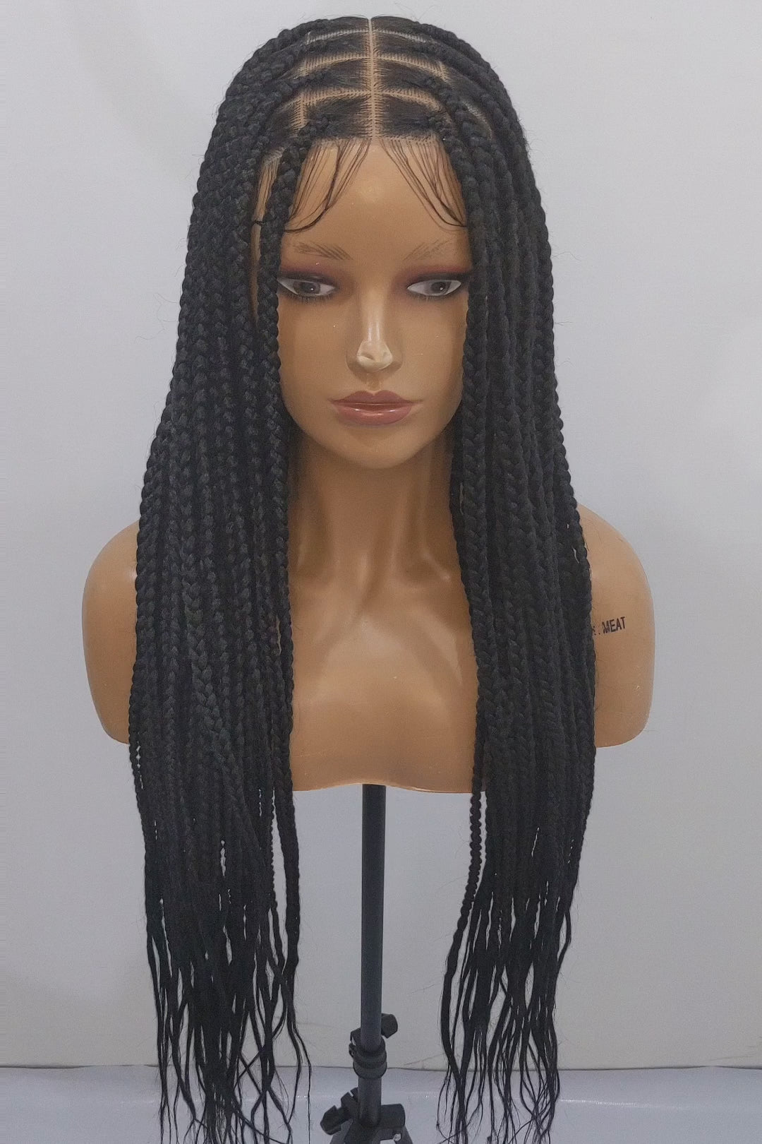 32" Full HD 360 Lace Front Large Knotless Hand Braided Wig#color_1