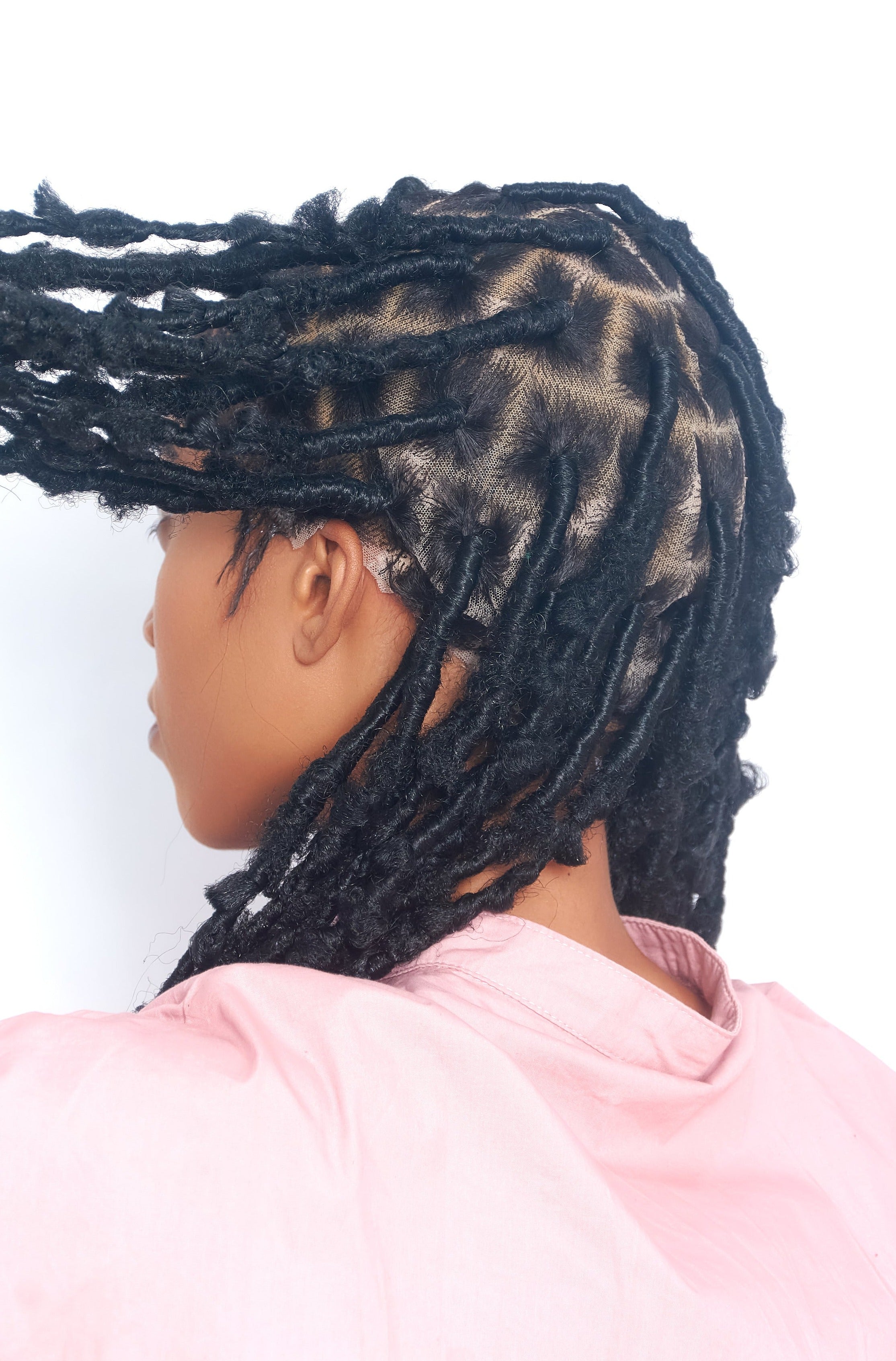 32" Full HD 360 Lace Front Large Knotless Butterfly Locs Hand Braided Wig