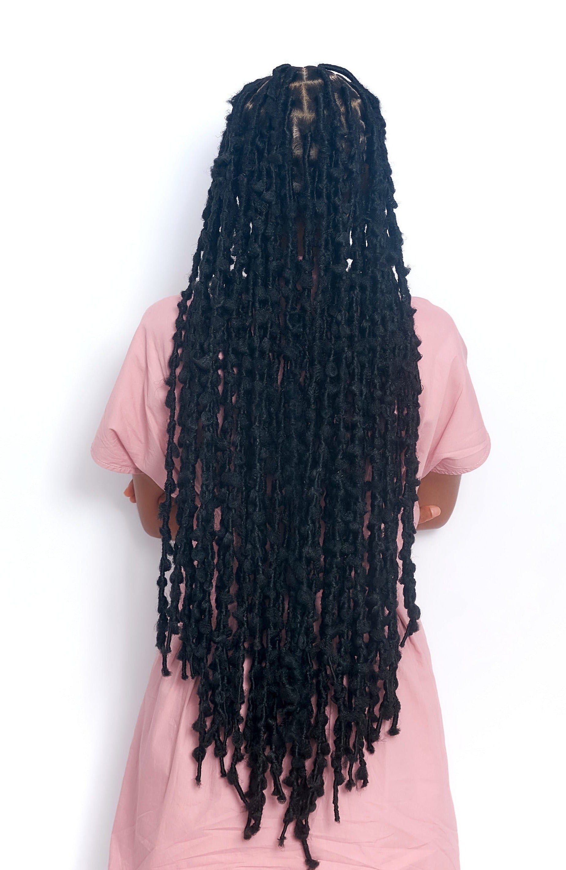 32" Full HD 360 Lace Front Large Knotless Butterfly Locs Hand Braided Wig