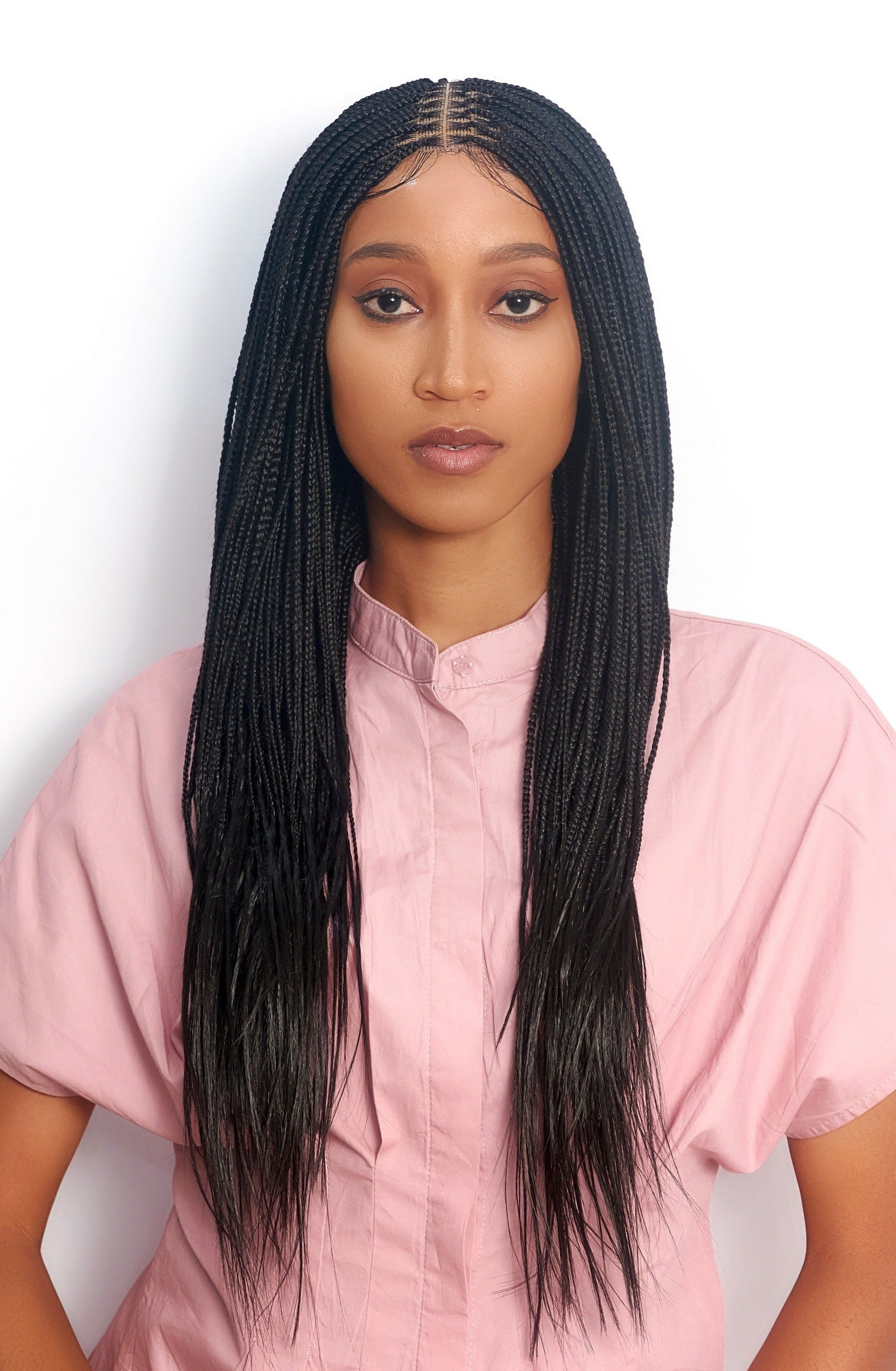 Wow Braids: 18" FULL HD LACE KNOTLESS BRAIDED WIGS Wig