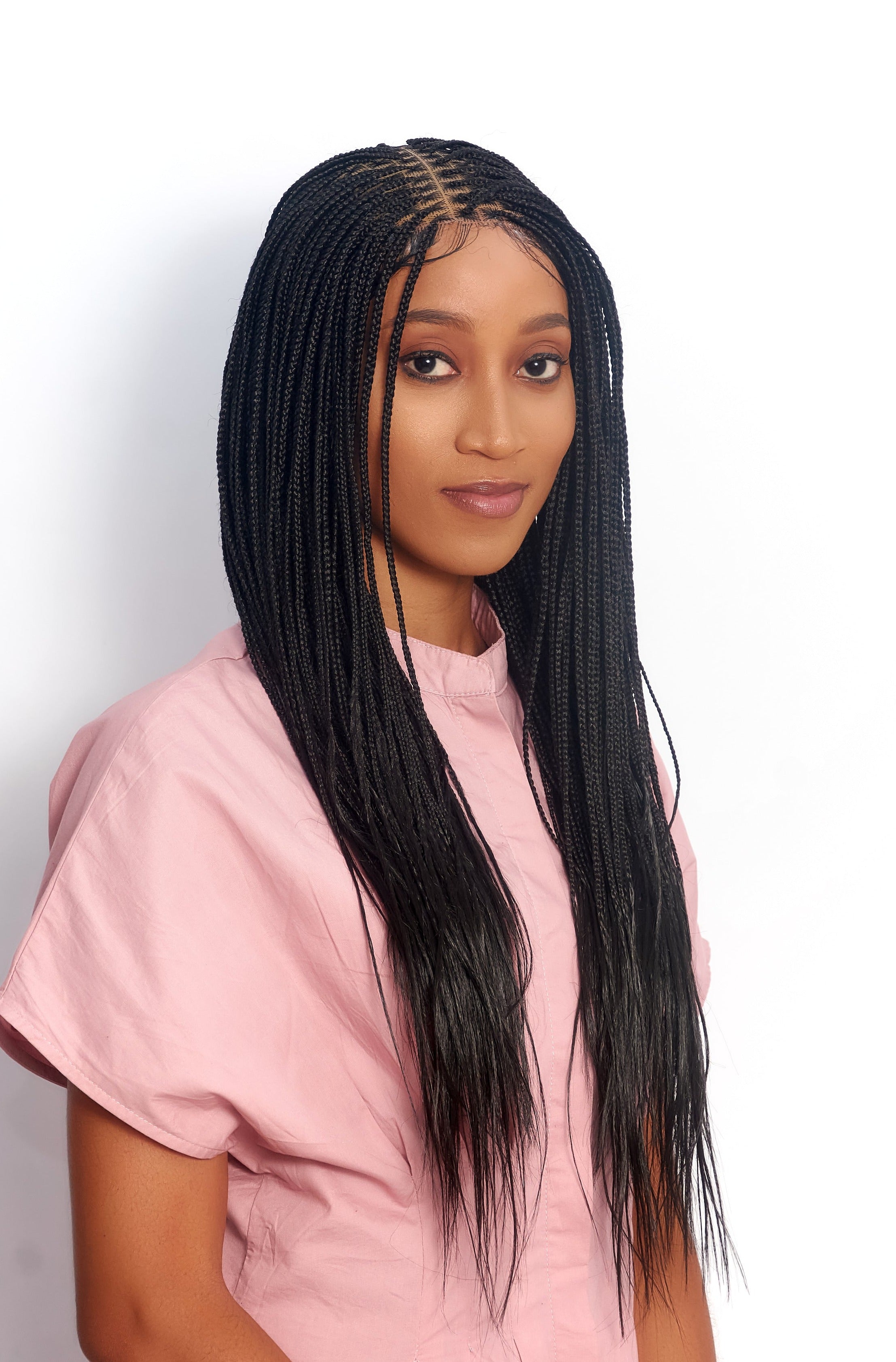 Wow Braids: 18" FULL HD LACE KNOTLESS BRAIDED WIGS Wig