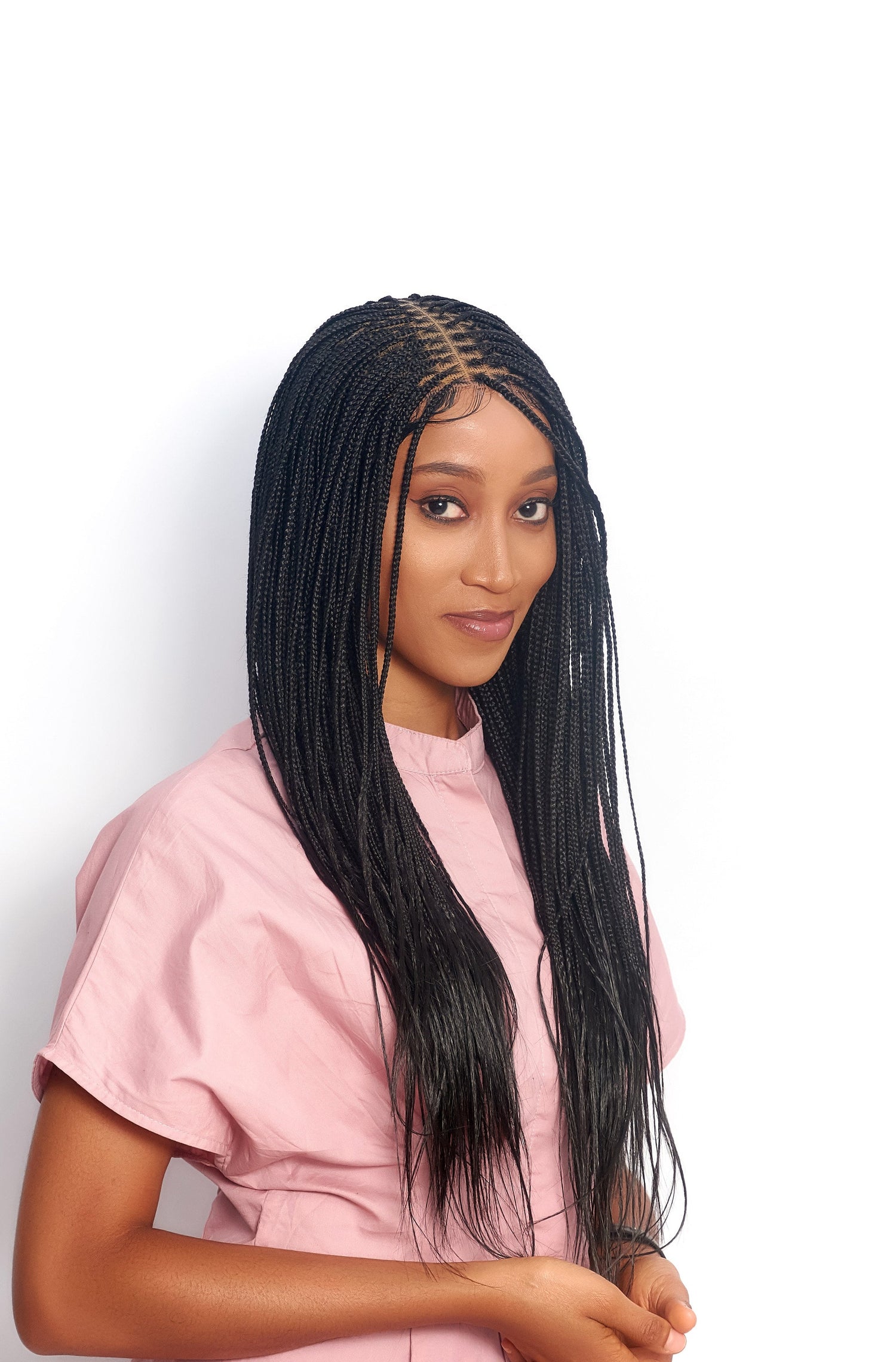 Wow Braids: 18" FULL HD LACE KNOTLESS BRAIDED WIGS Wig