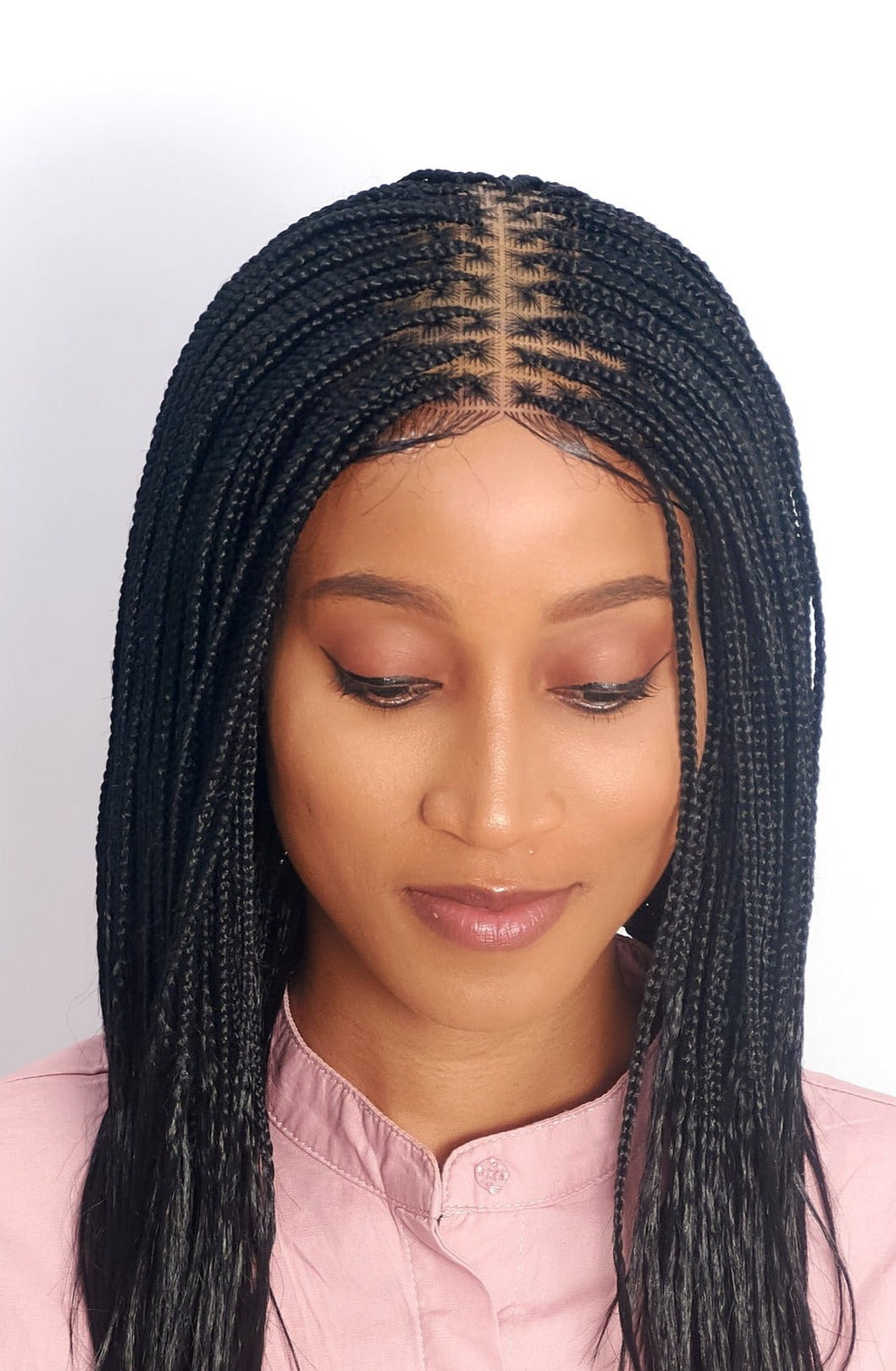 12" Full HD 360 Lace Front Micro Knotless Hand Braided Wig