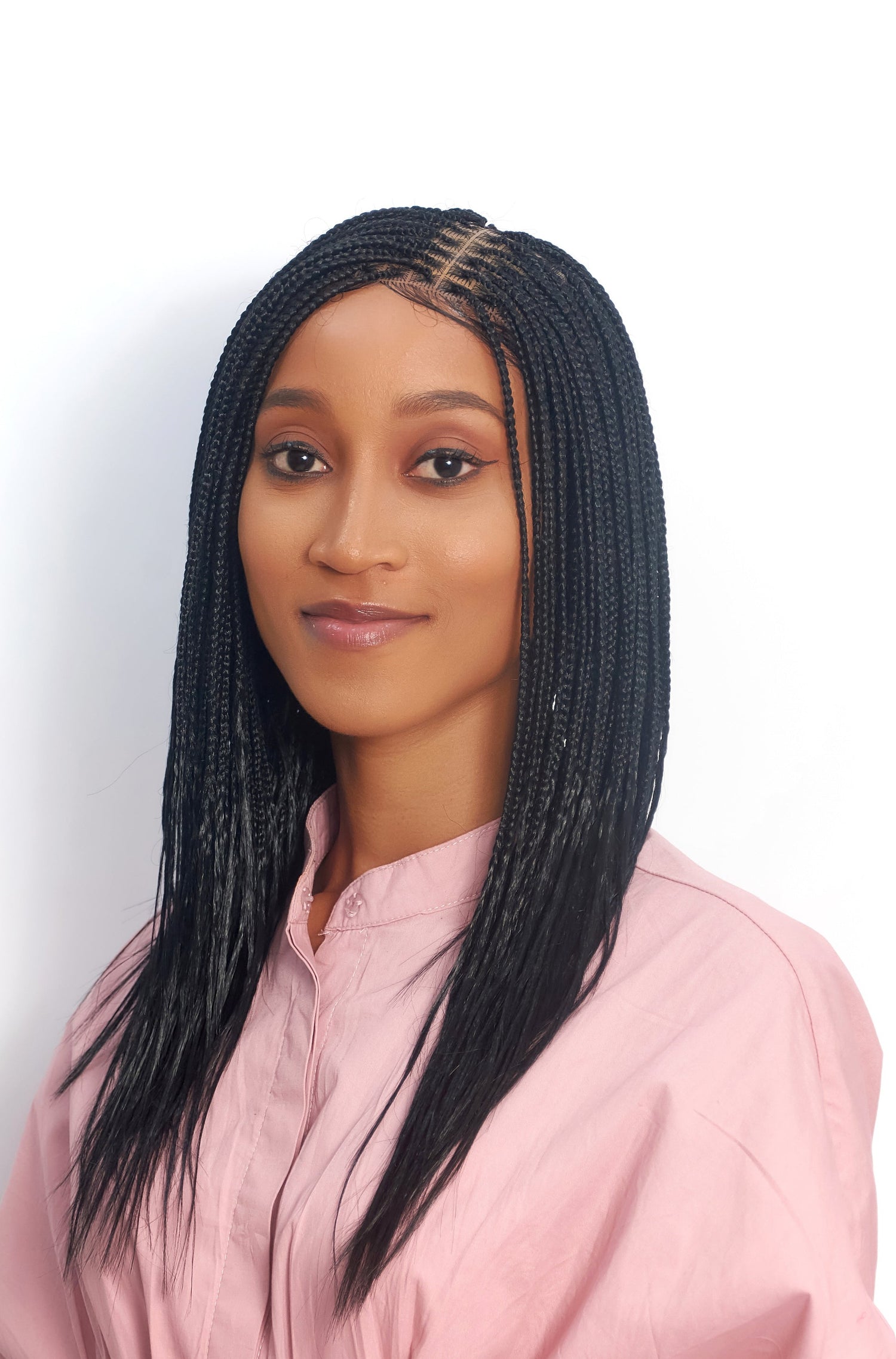 12" Full HD 360 Lace Front Micro Knotless Hand Braided Wig