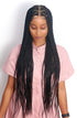 32" Full HD 360 Lace Front Triangle Knotless Hand Braided Wig_