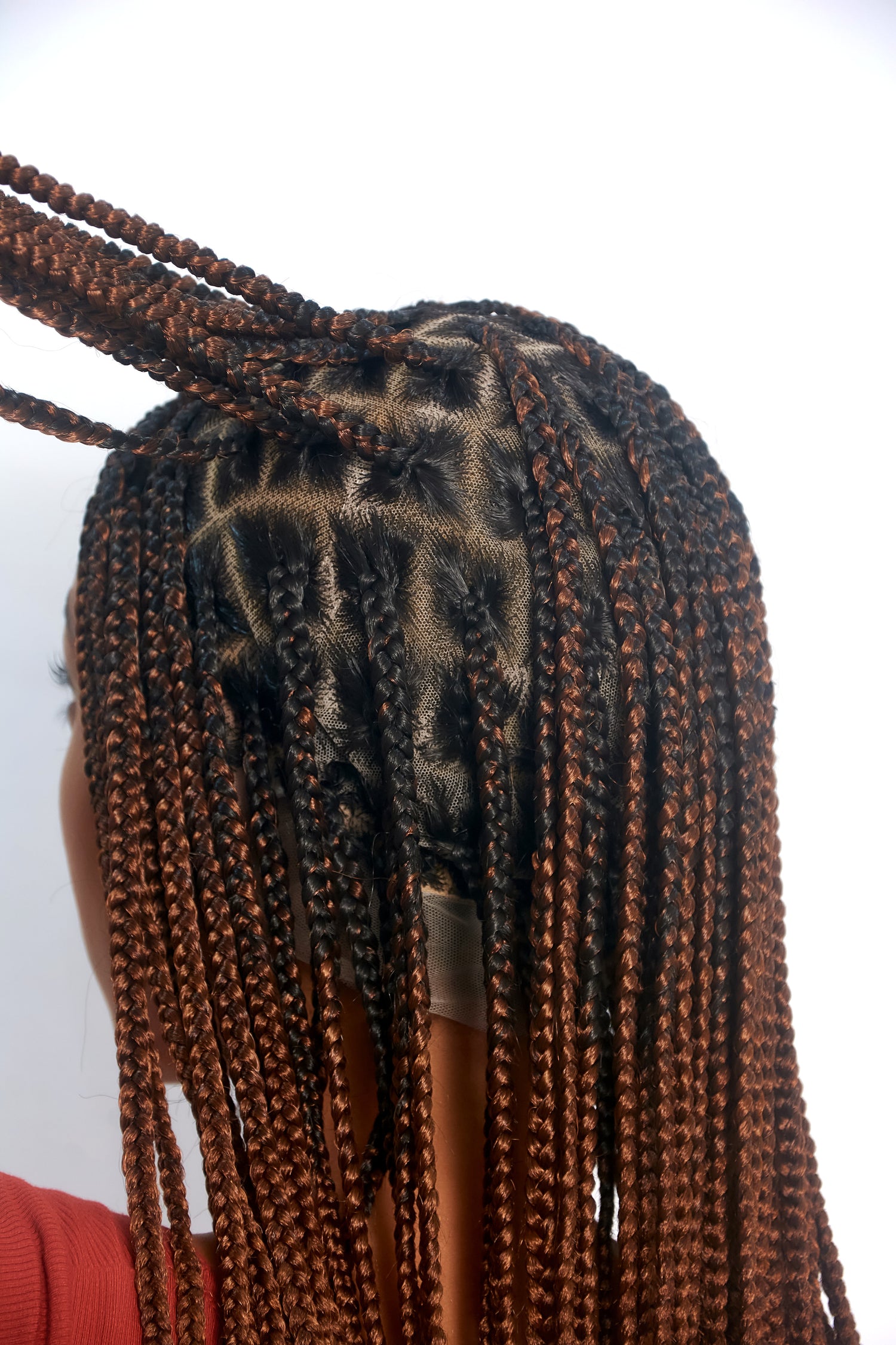32" Full HD 360 Lace Front Medium Knotless Hand Braided Wig