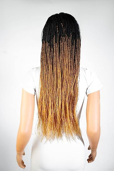 22" 2X6 Lace Closure Micro Million Hand Twist Braided Wig