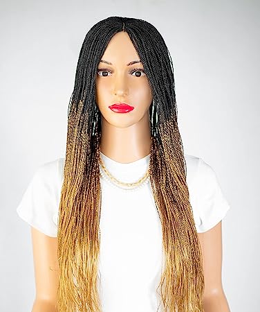 22" 2X6 Lace Closure Micro Million Hand Twist Braided Wig