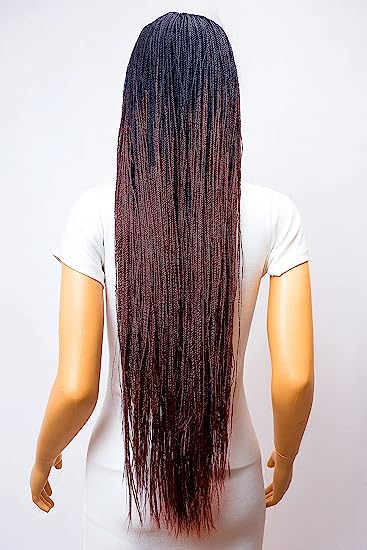 22" 2X6 Lace Closure Micro Million Hand Twist Braided Wig