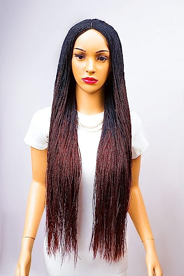 22" 2X6 Lace Closure Micro Million Hand Twist Braided Wig