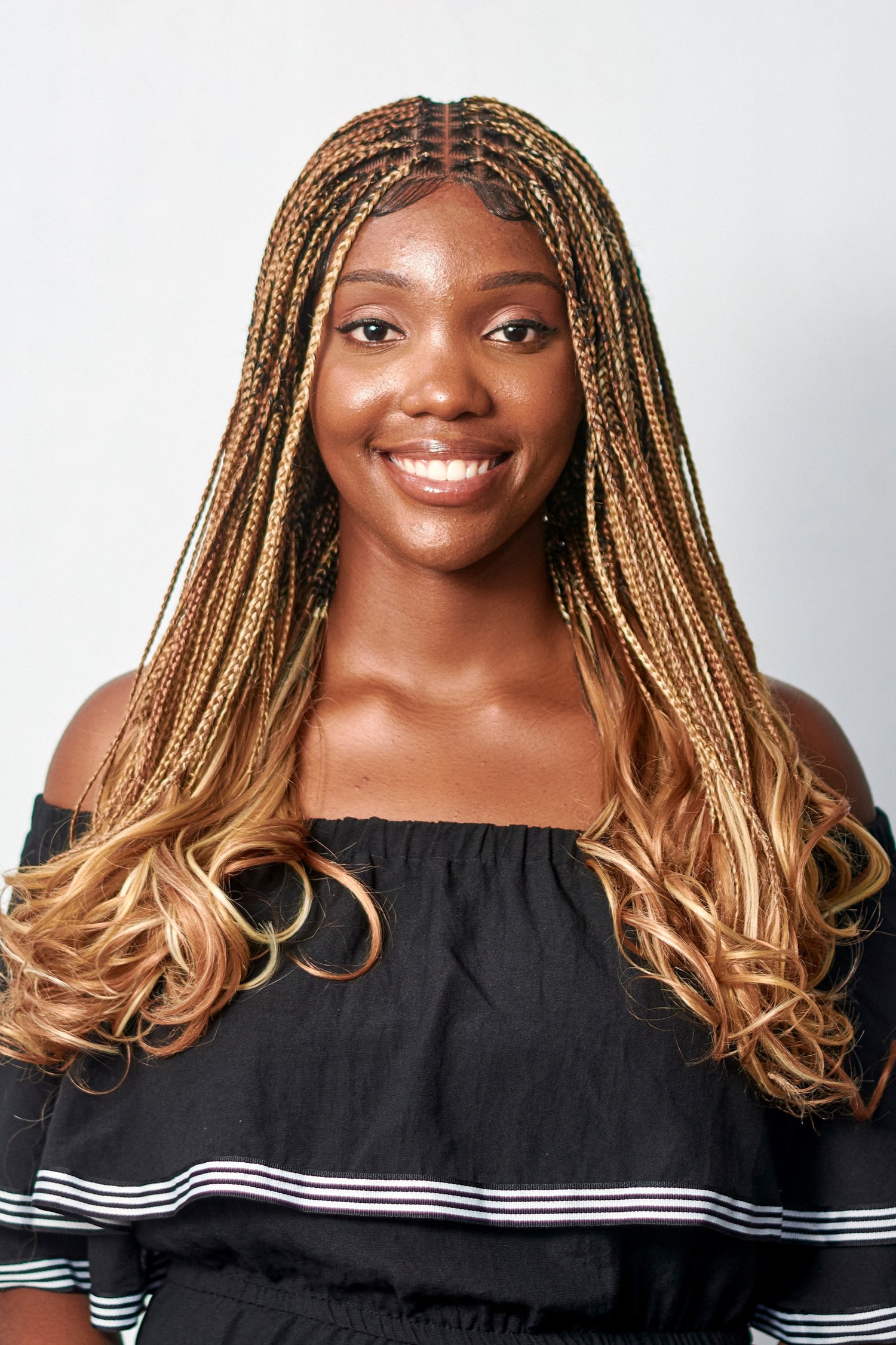 18" Full HD 360 Lace Front Knotless French Curl Hand Braided Wig