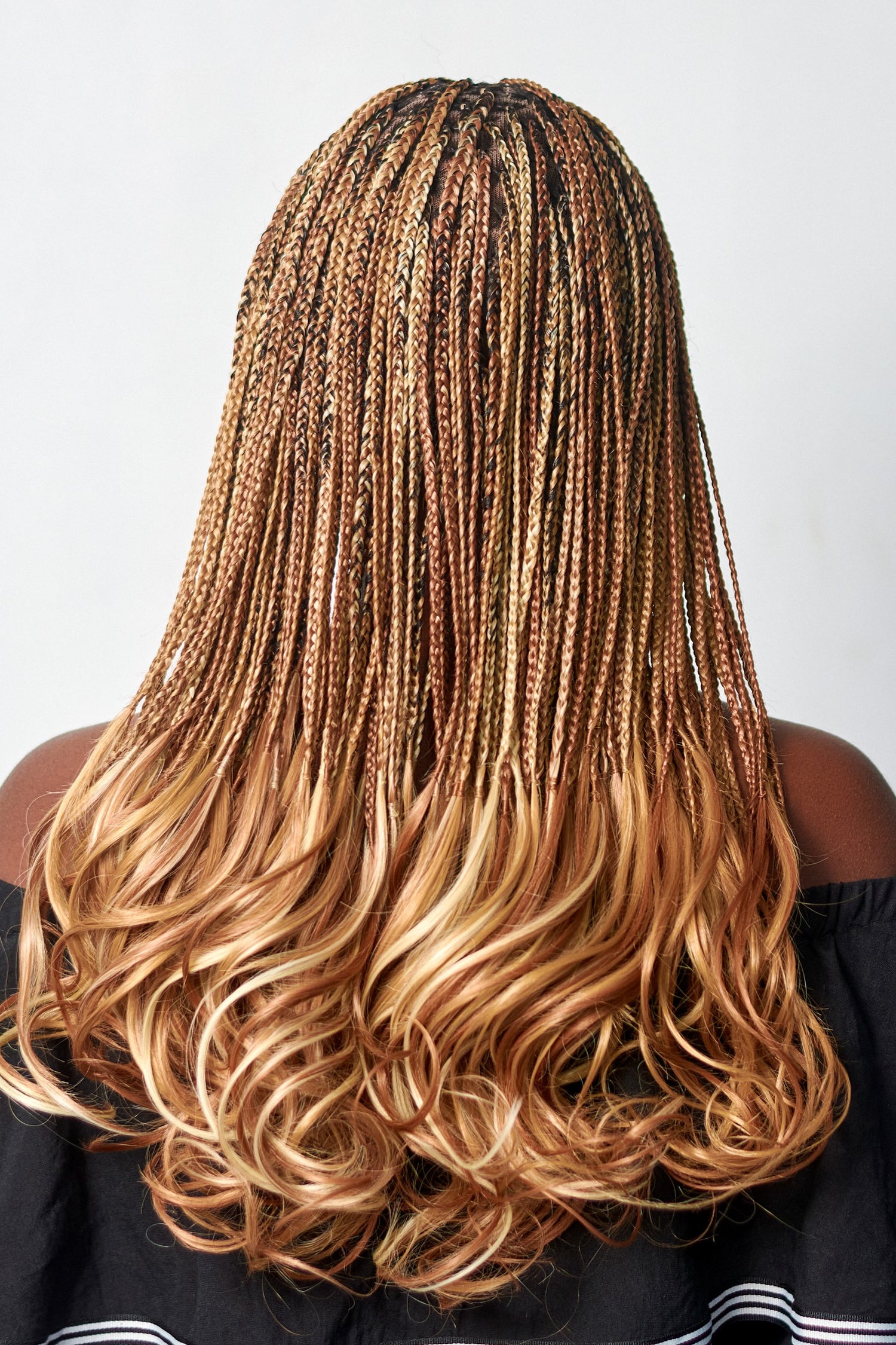 18" Full HD 360 Lace Front Knotless French Curl Hand Braided Wig