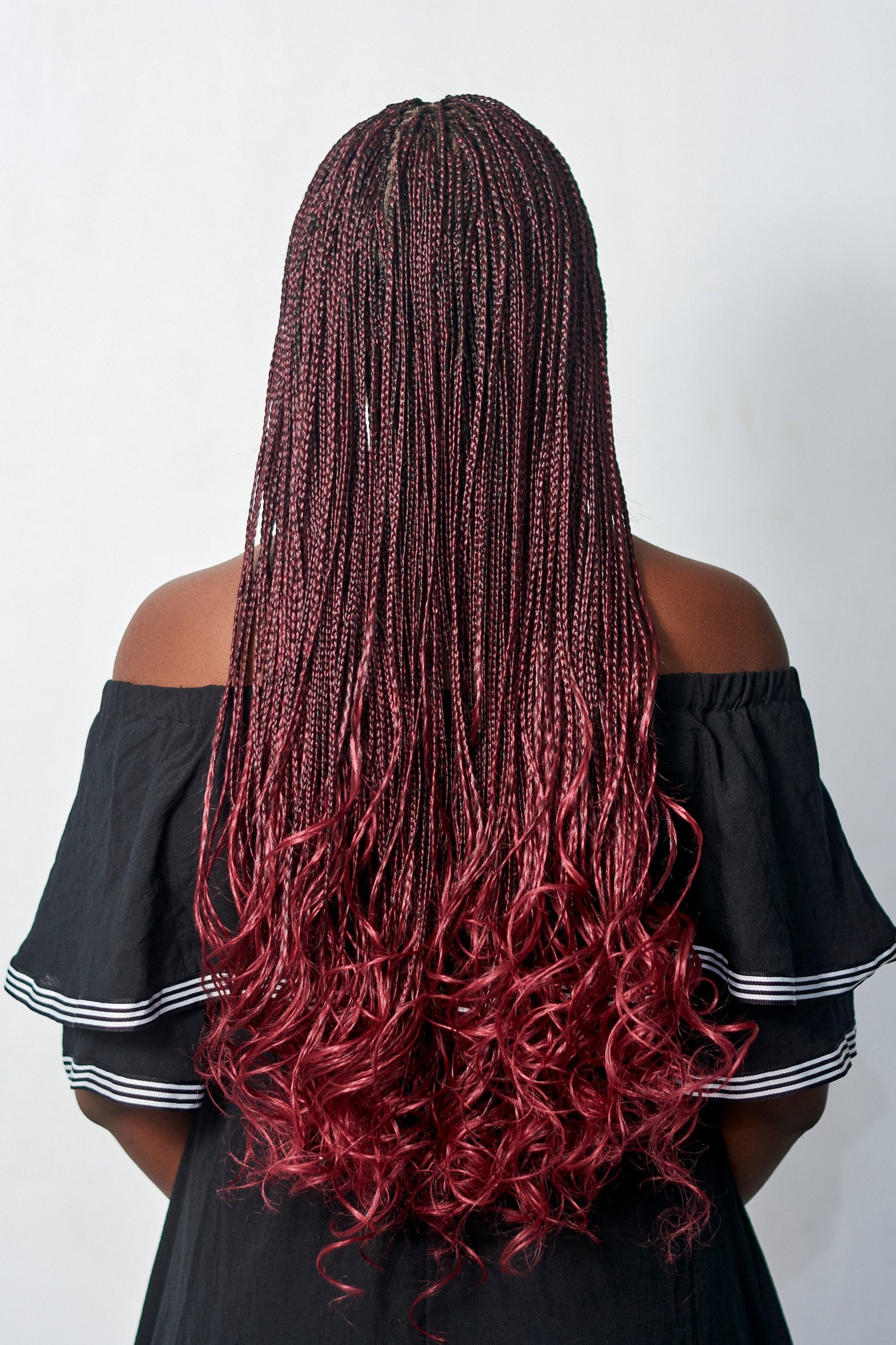 28" Full HD 360 Lace Front Knotless French Curl Hand Braided Wig