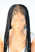 26" 13X5 Lace Closure Cornrow Center part Hand Braided Wig