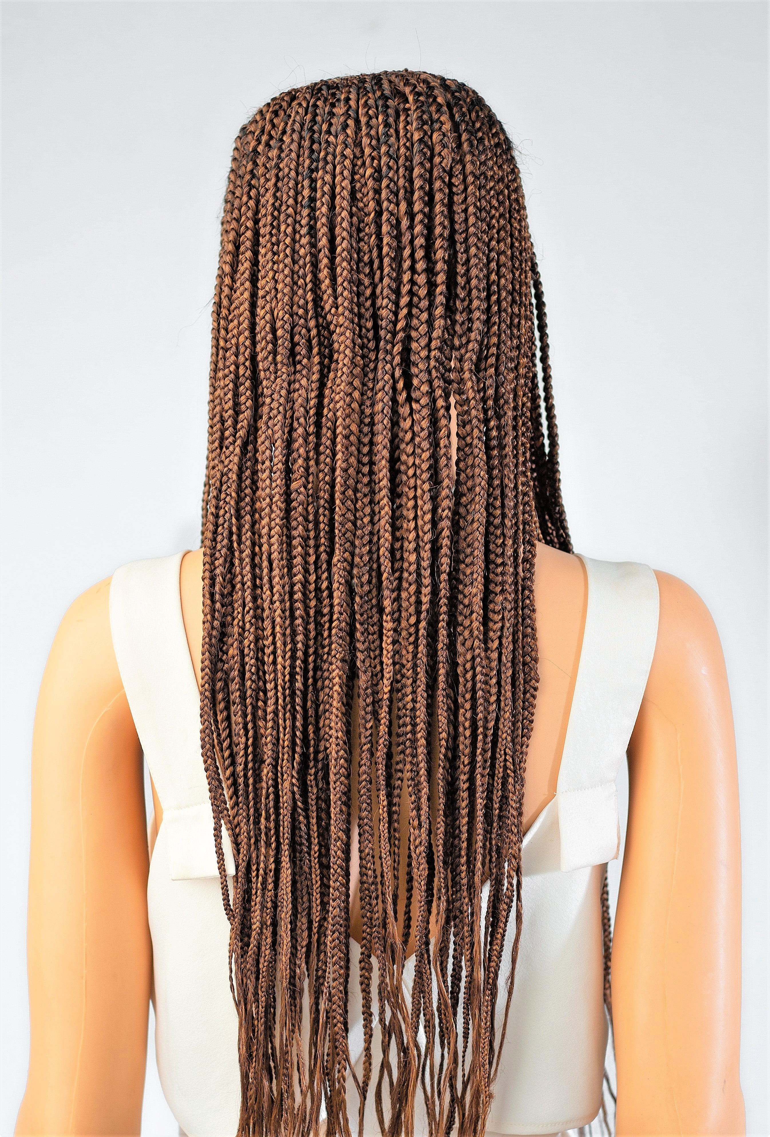 26&quot; 13X5 Lace Closure Cornrow Tiwa Side part Hand Braided Wig